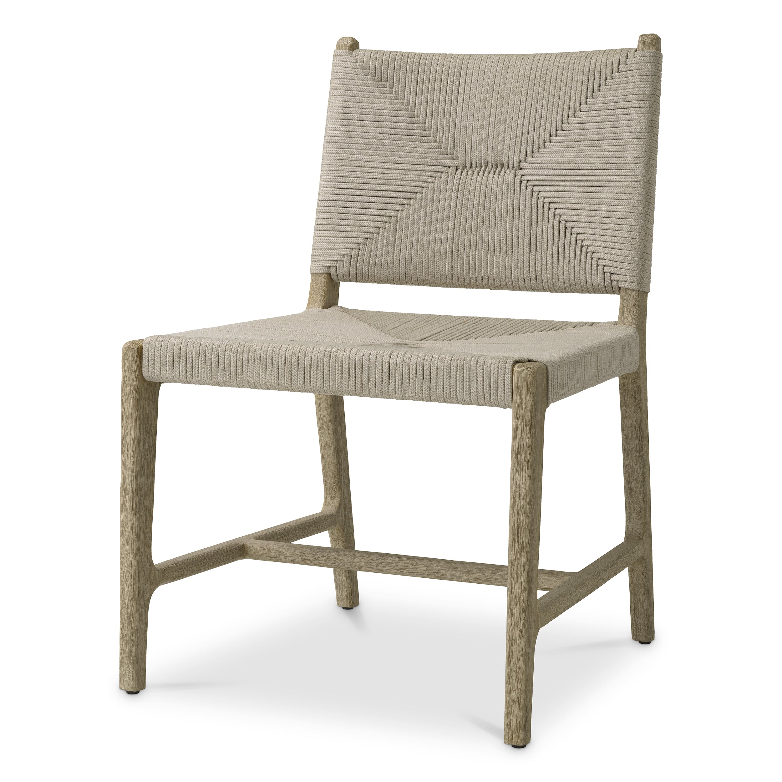 Chaises repas exterieur design en aged teak | Eichholtz Pivetti