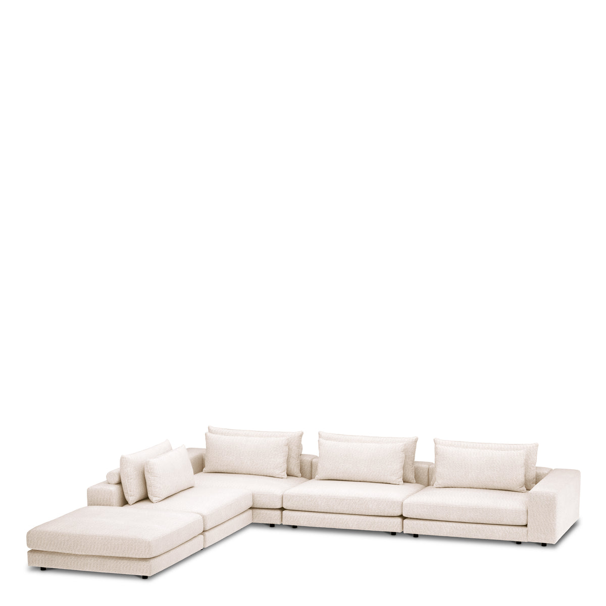 Canapé design haut de gamme en velora crème | Eichholtz Club velora