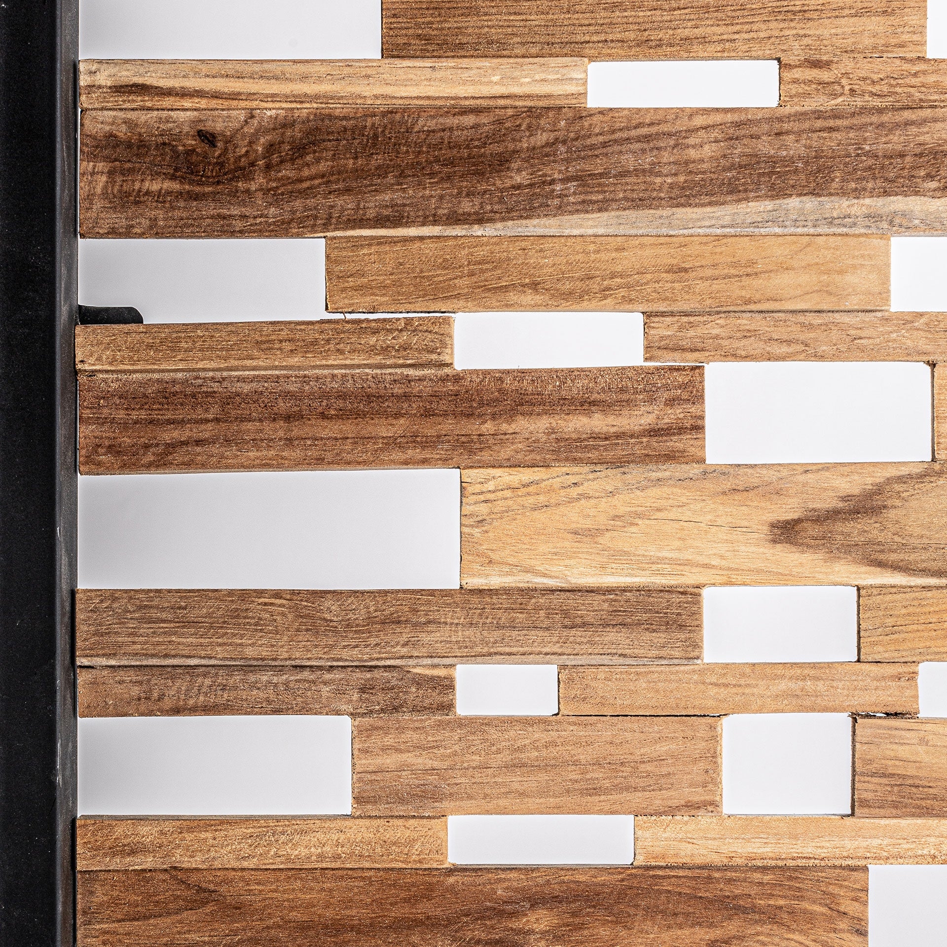Panneau décoratif teck noir et fer naturel | VICAL | REMO-HOME, mobilier design et décoration d'intérieur