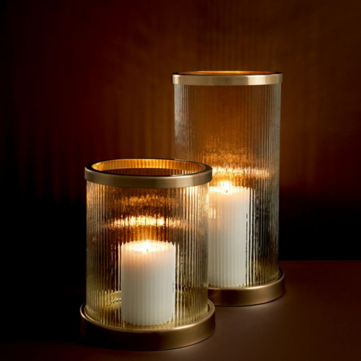 Photophore en laiton vieilli | Eichholtz Harrington L | REMO-HOME, mobilier et décoration d'intérieur