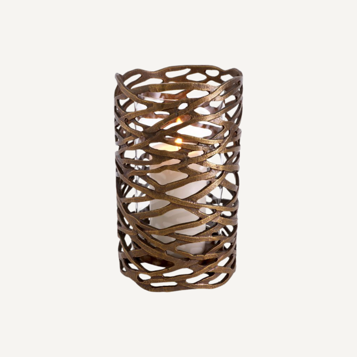 Photophore en laiton vieilli | Eichholtz Lanai L | REMO-HOME, mobilier et décoration d'intérieur