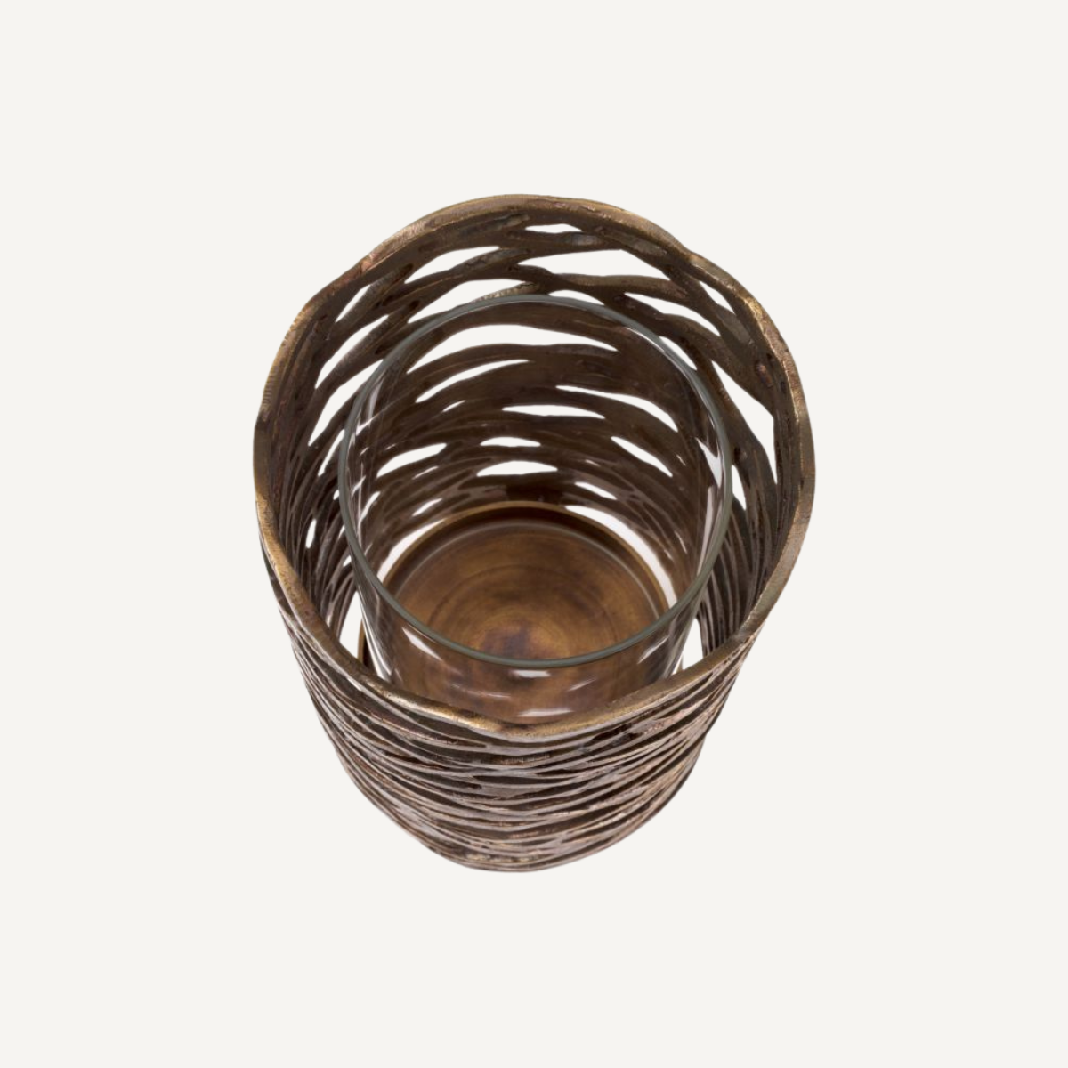 Photophore en laiton vieilli | Eichholtz Lanai L | REMO-HOME, mobilier et décoration d'intérieur
