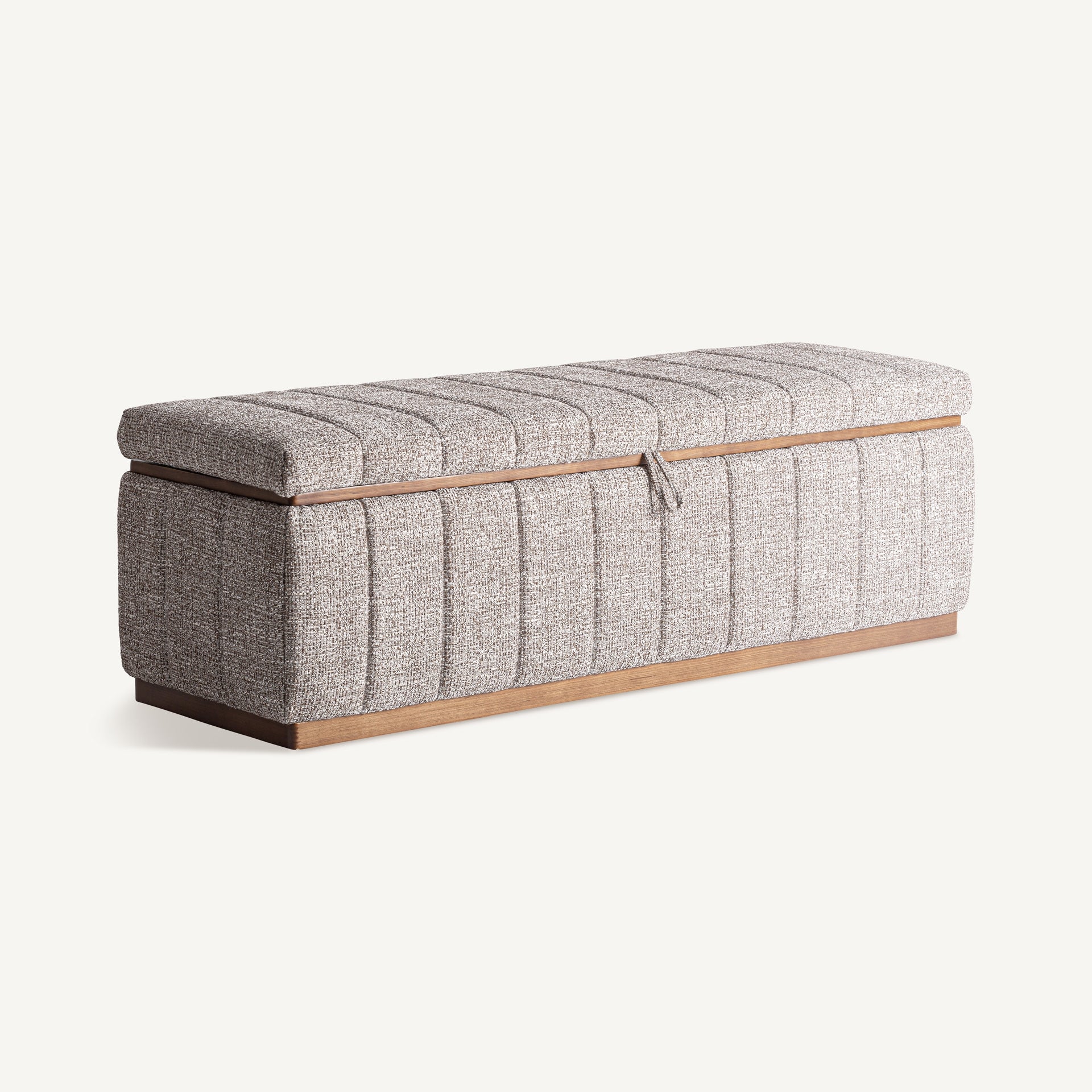 Pied de lit tissu gris chiné | VICAL Ontoria | REMO-HOME, mobilier design et décoration d'intérieur