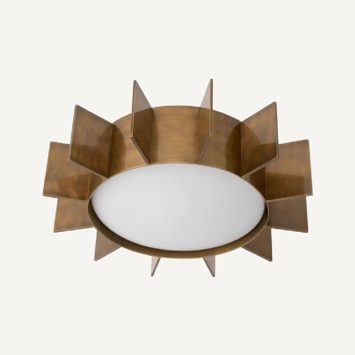 Plafonnier doré en verre blanc | Eichholtz Mario | REMO-HOME, mobilier et décoration d'intérieur