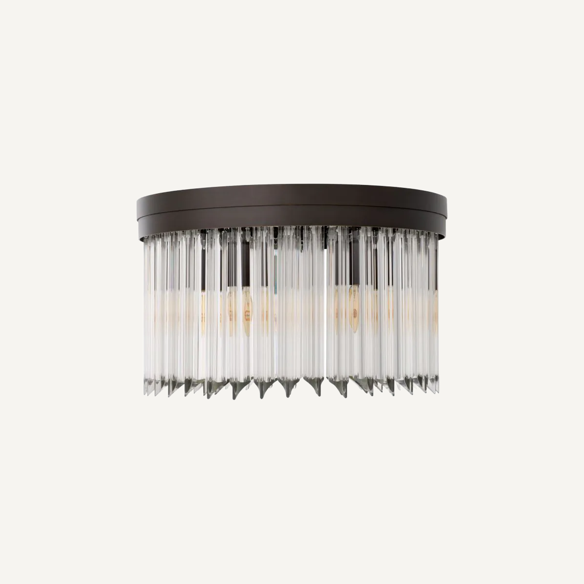 Plafonnier en bronze et verre transparent | Eichholtz Evina | REMO-HOME, mobilier et décoration d'intérieur