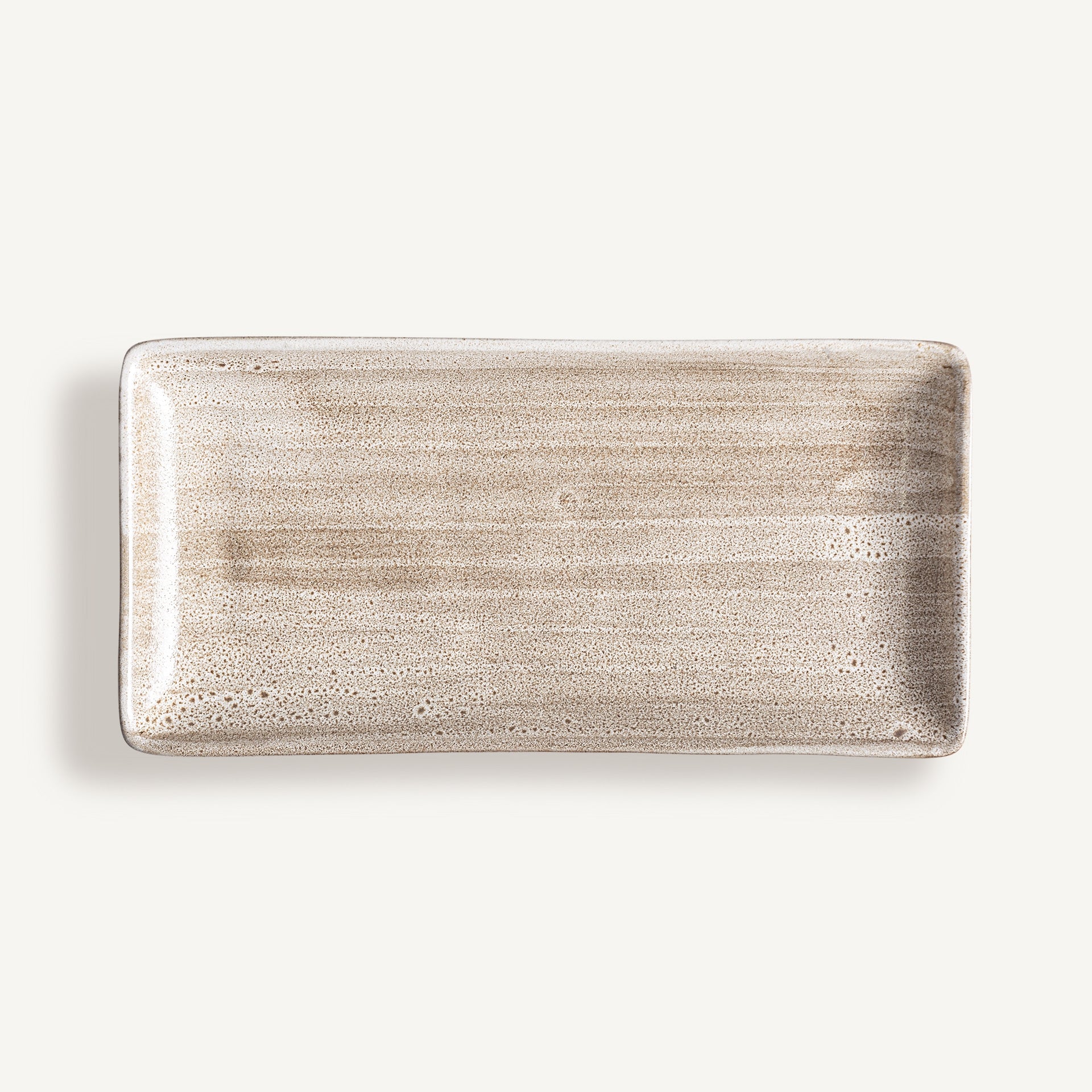 Plat rectangulaire murcey en porcelaine beige | VICAL | REMO-HOME, mobilier design et décoration d'intérieur