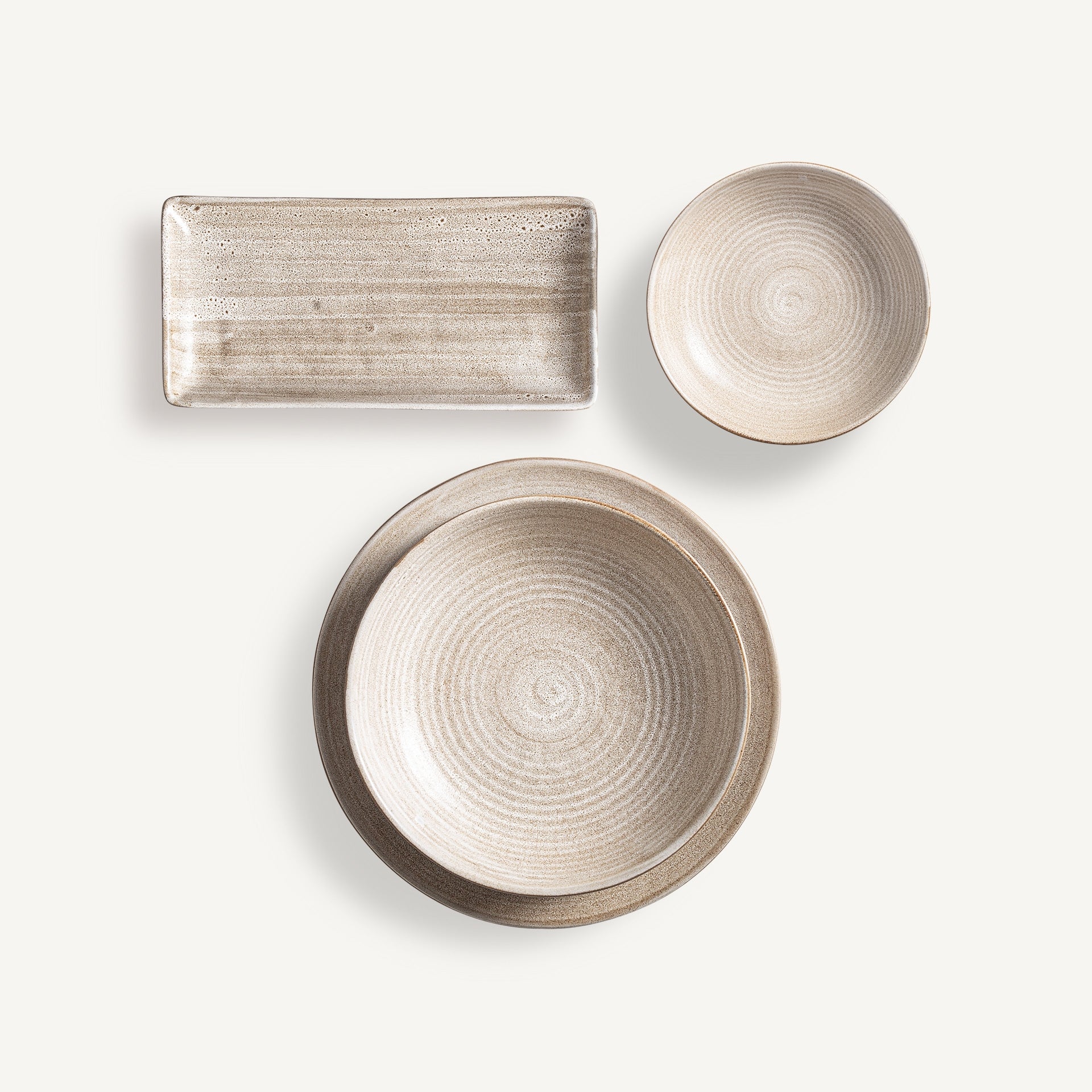 Plat rectangulaire murcey en porcelaine beige | VICAL | REMO-HOME, mobilier design et décoration d'intérieur