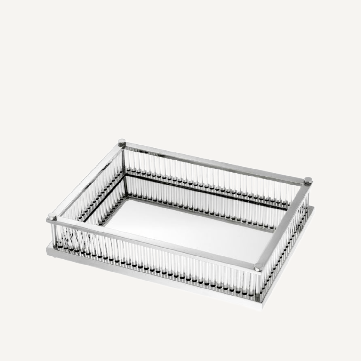 Plateau rectangulaire nickelé | Eichholtz Cora | REMO-HOME, mobilier et décoration d'intérieur