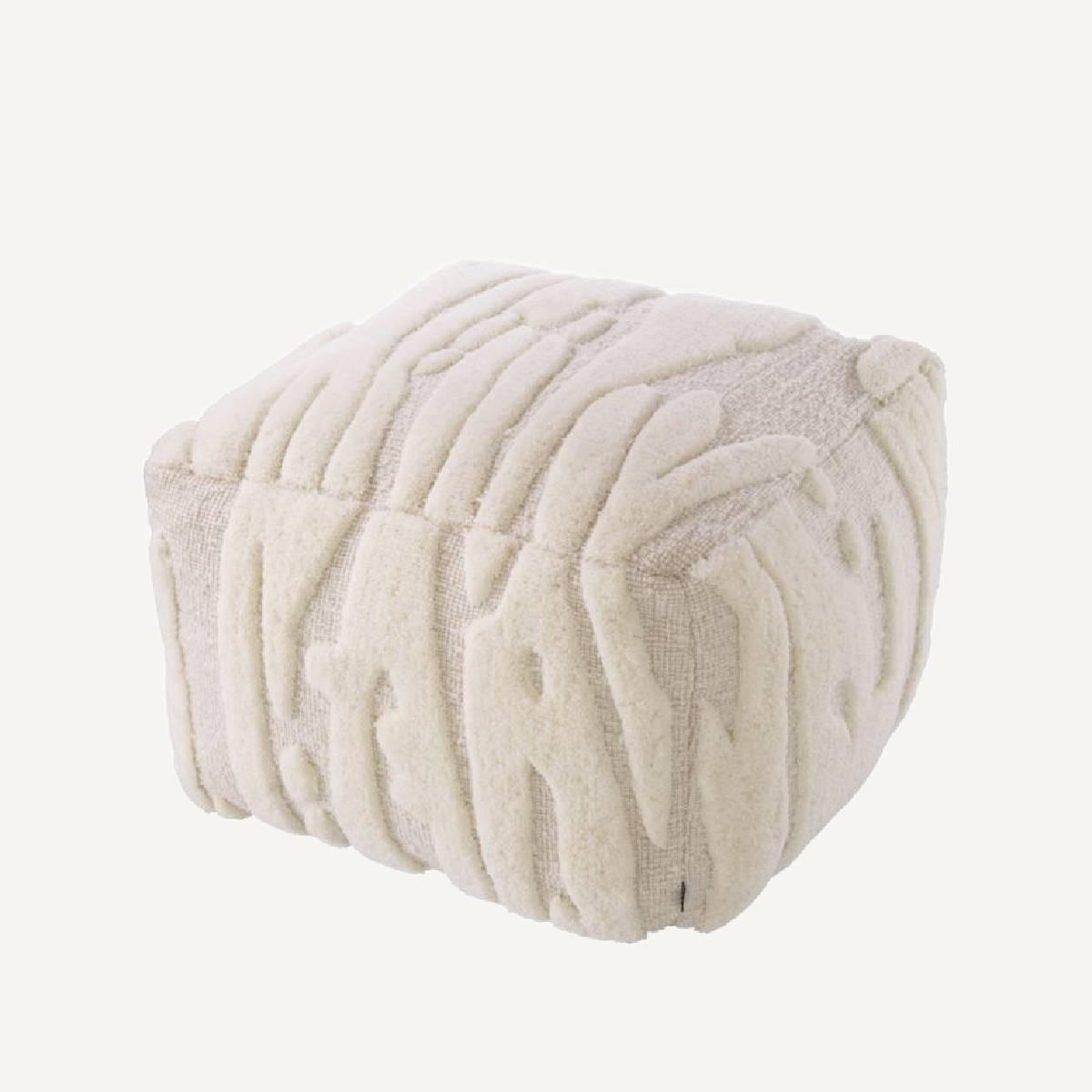 Pouf en laine ivoire | Eichholtz Zenon | REMO-HOME, mobilier et décoration d'intérieur