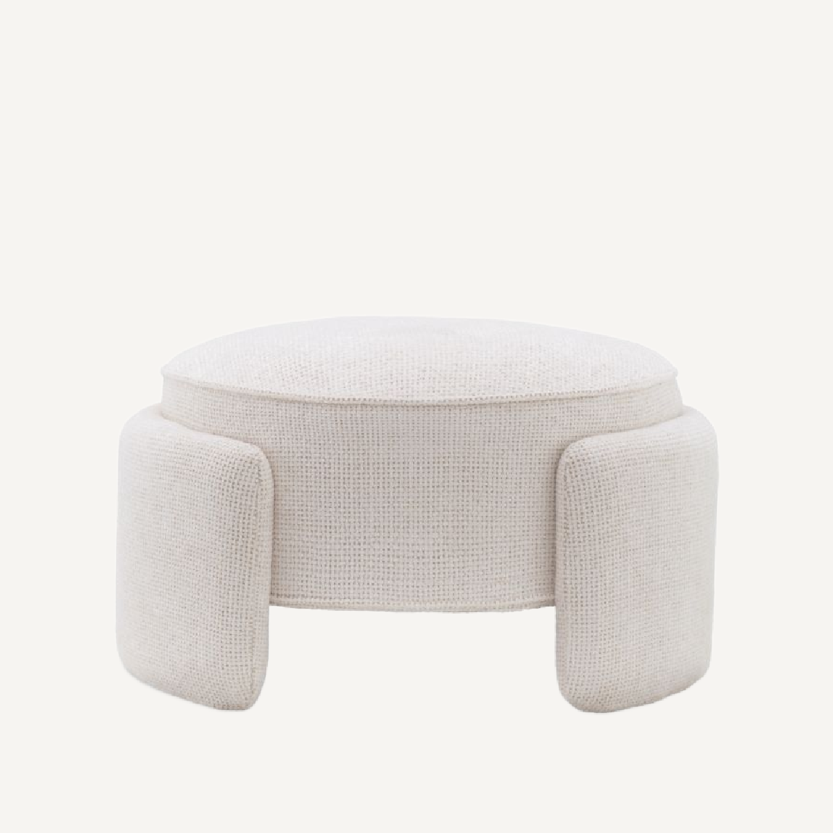 Pouf en tissu blanc cassé | Eichholtz Ortega | REMO-HOME, mobilier et décoration d'intérieur