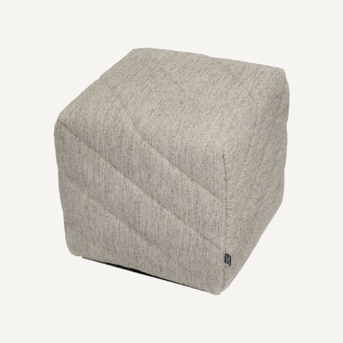 Pouf en tissu greige | Eichholtz Avellino | REMO-HOME, mobilier et décoration d'intérieur