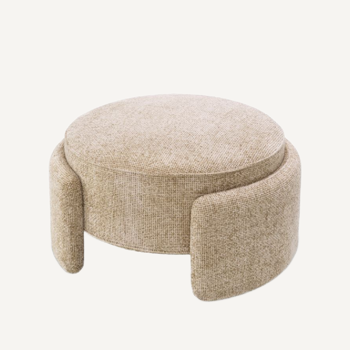 Pouf en tissu sable | Eichholtz Ortega | REMO-HOME, mobilier et décoration d'intérieur