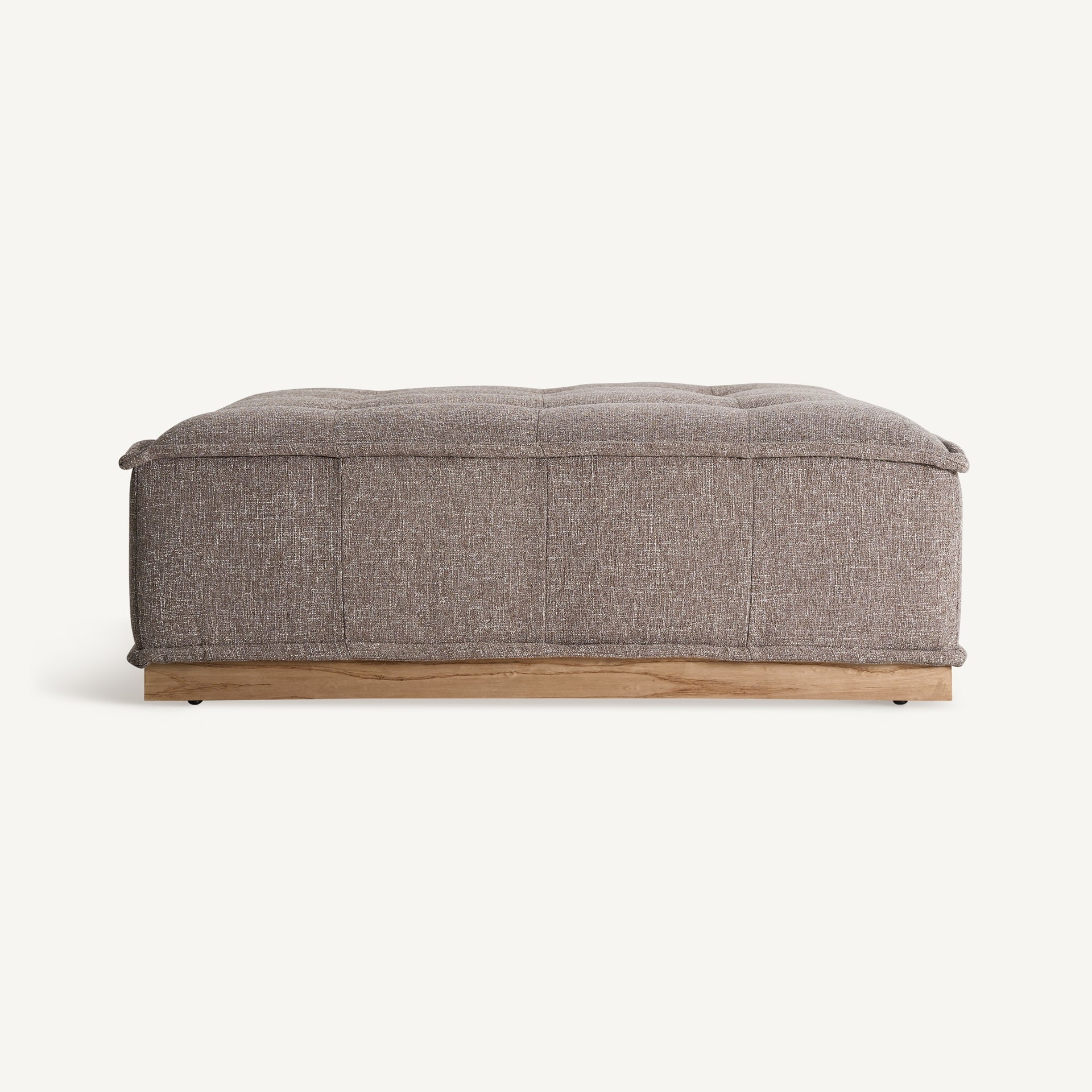 Pouf ottoman tissu brun moucheté | VICAL Aspach | REMO-HOME, mobilier design et décoration d'intérieur