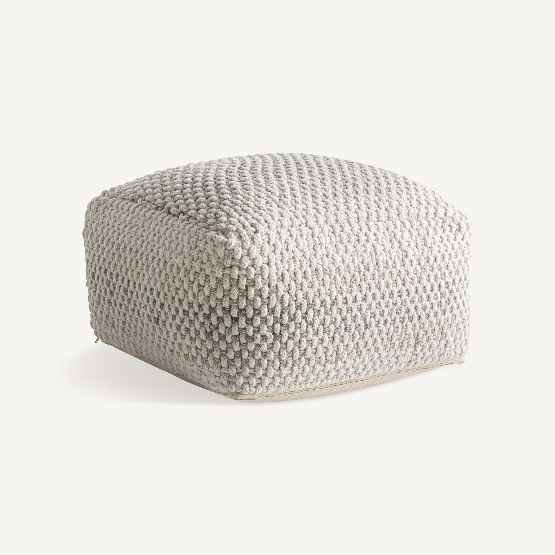 Pouf rond laine beige naturel | VICAL Koto | REMO-HOME, mobilier design et décoration d'intérieur