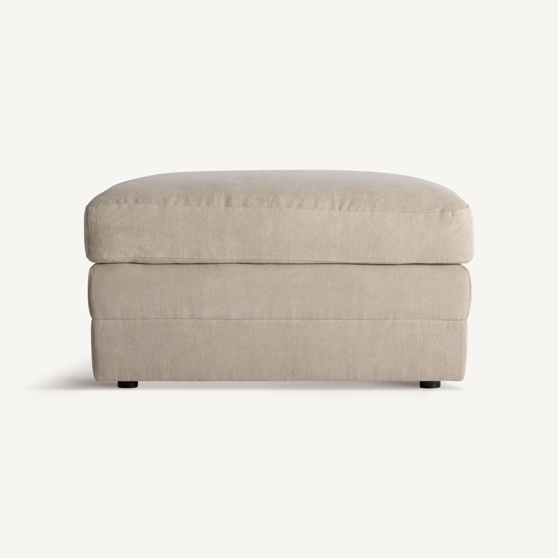 Repose-pieds modulable en polyester taupe | VICAL Otley | REMO-HOME, mobilier design et décoration d'intérieur