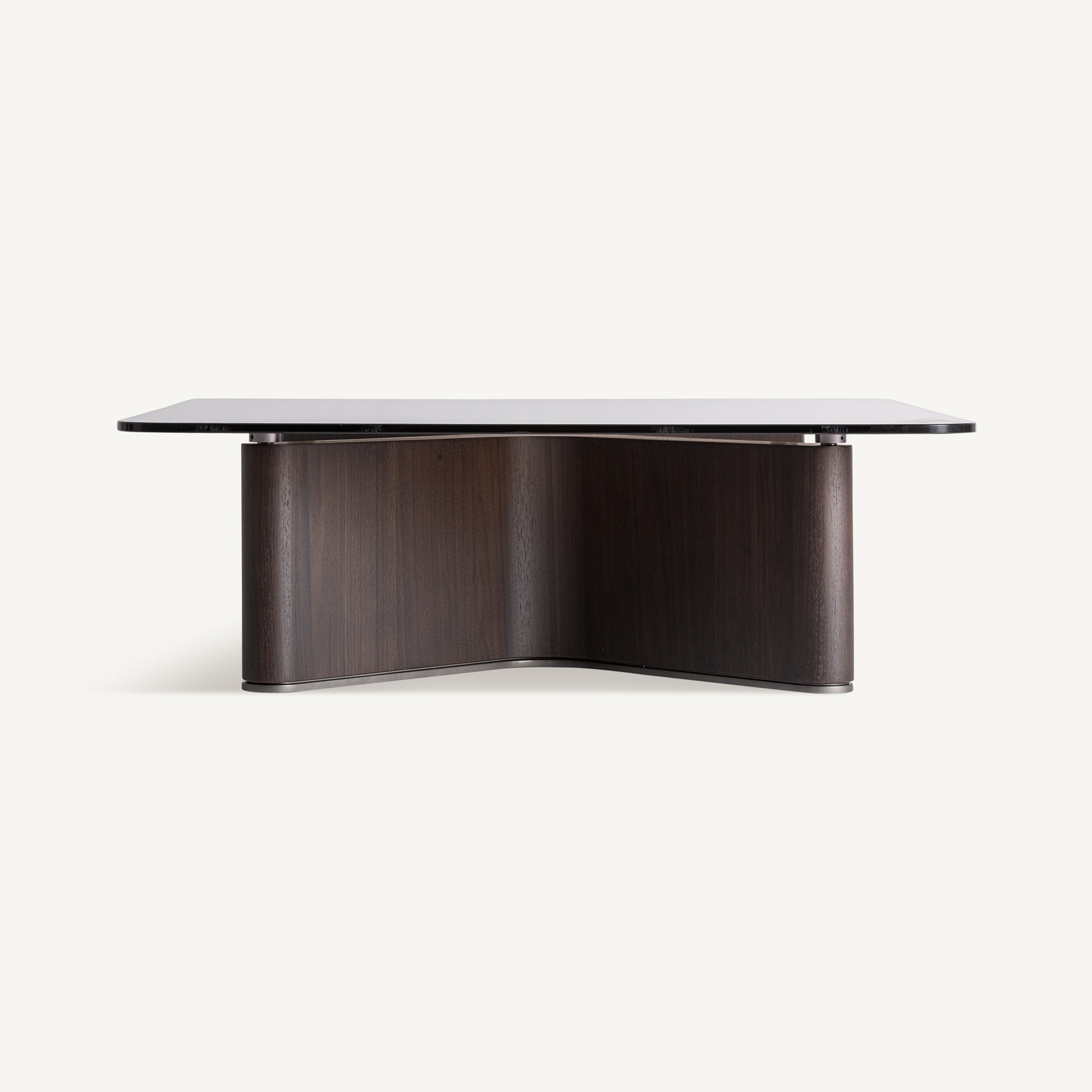 Table basse caree bois frêne noir et verre fumé 33cm | VICAL Bransby | REMO-HOME, mobilier design et décoration d'intérieur