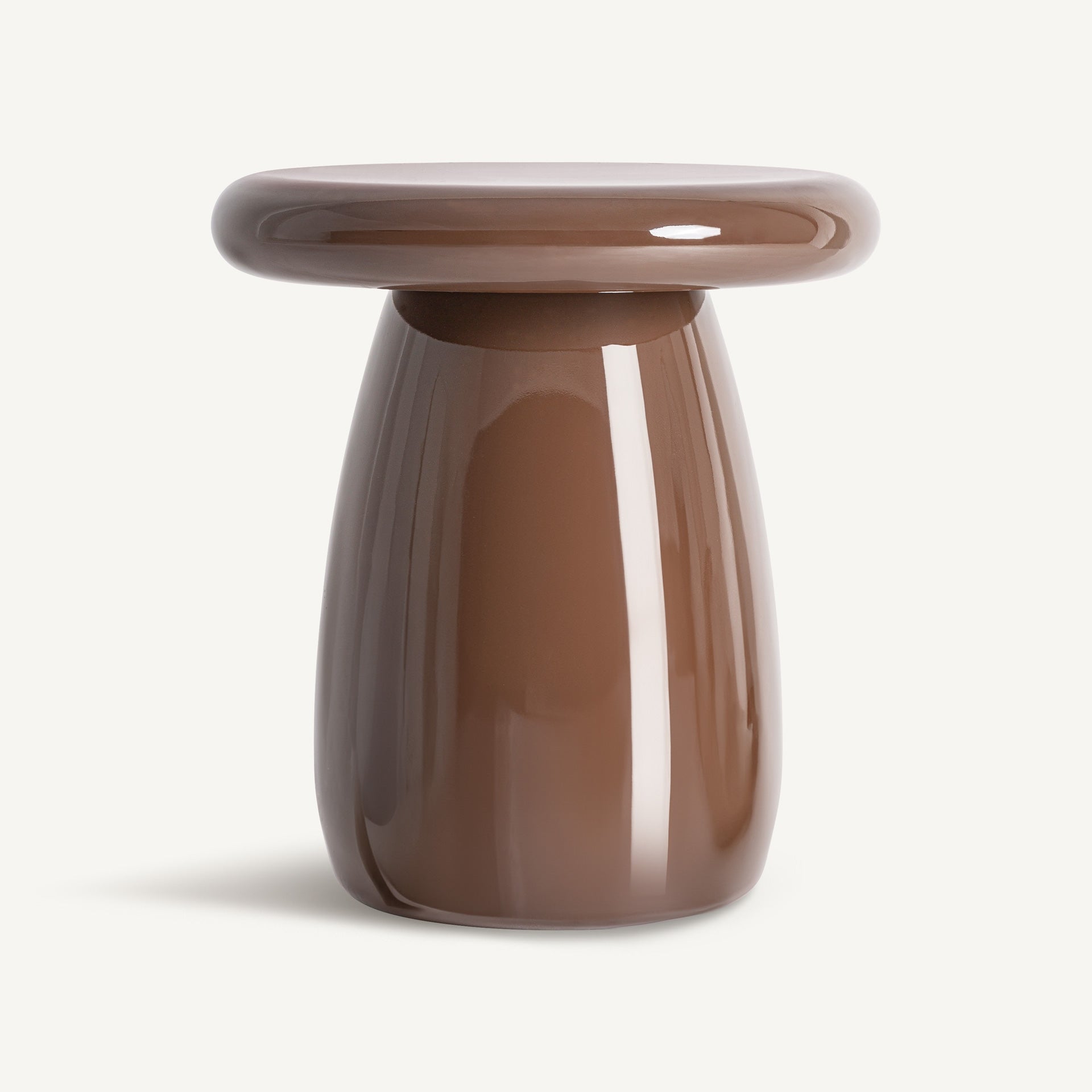 Table basse circulaire bois marron brillant | VICAL Meres | REMO-HOME, mobilier design et décoration d'intérieur