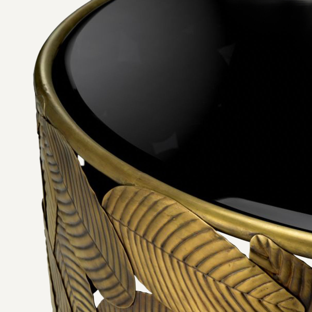 Table basse dorée en verre noir | Eichholtz Botanico | REMO-HOME, mobilier et décoration d'intérieur