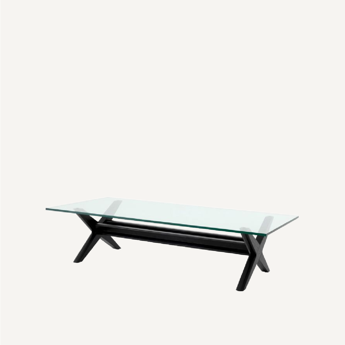 Table basse en bois noir et verre transparent | Eichholtz Maynor | REMO-HOME, mobilier et décoration d'intérieur