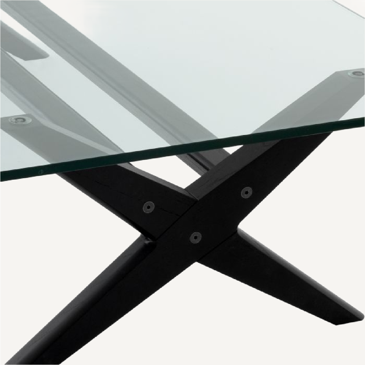 Table basse en bois noir et verre transparent | Eichholtz Maynor | REMO-HOME, mobilier et décoration d'intérieur