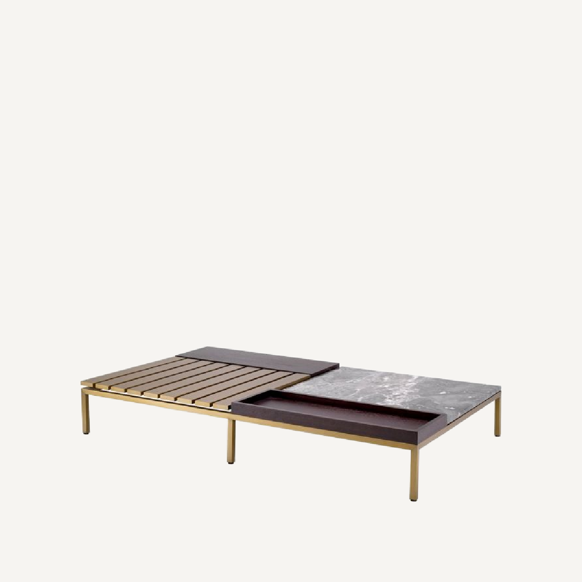 Table basse en laiton brossé et marbre gris | Eichholtz Forma | REMO-HOME, mobilier et décoration d'intérieur