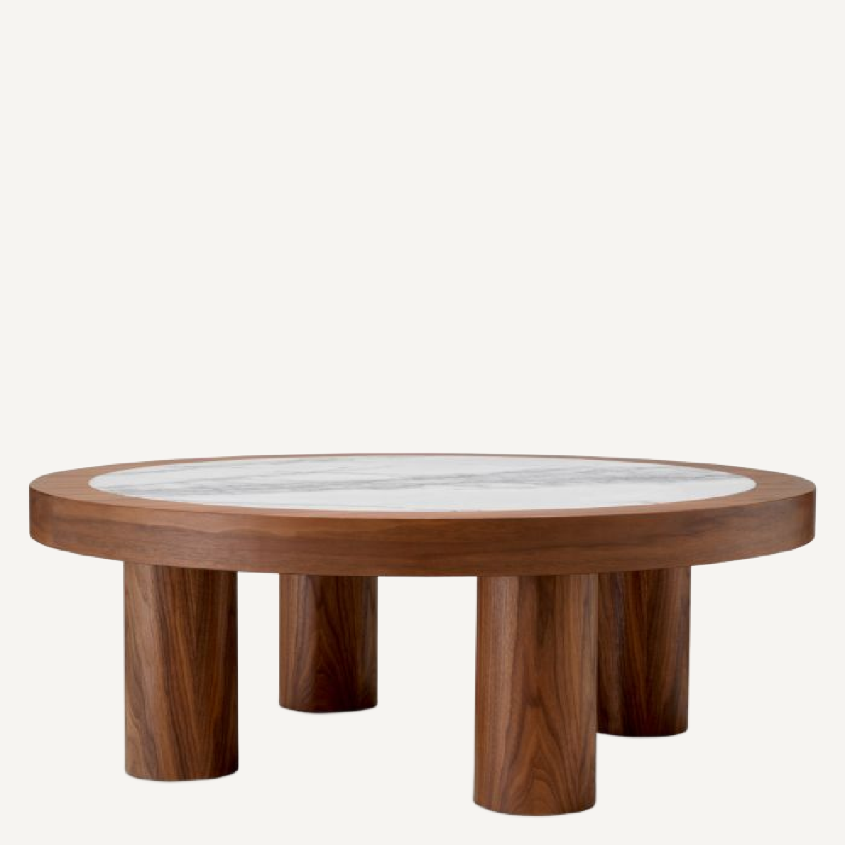 Table basse en noyer et marbre blanc | Eichholtz Presedio REMO-HOME, mobilier et décoration d'intérieur