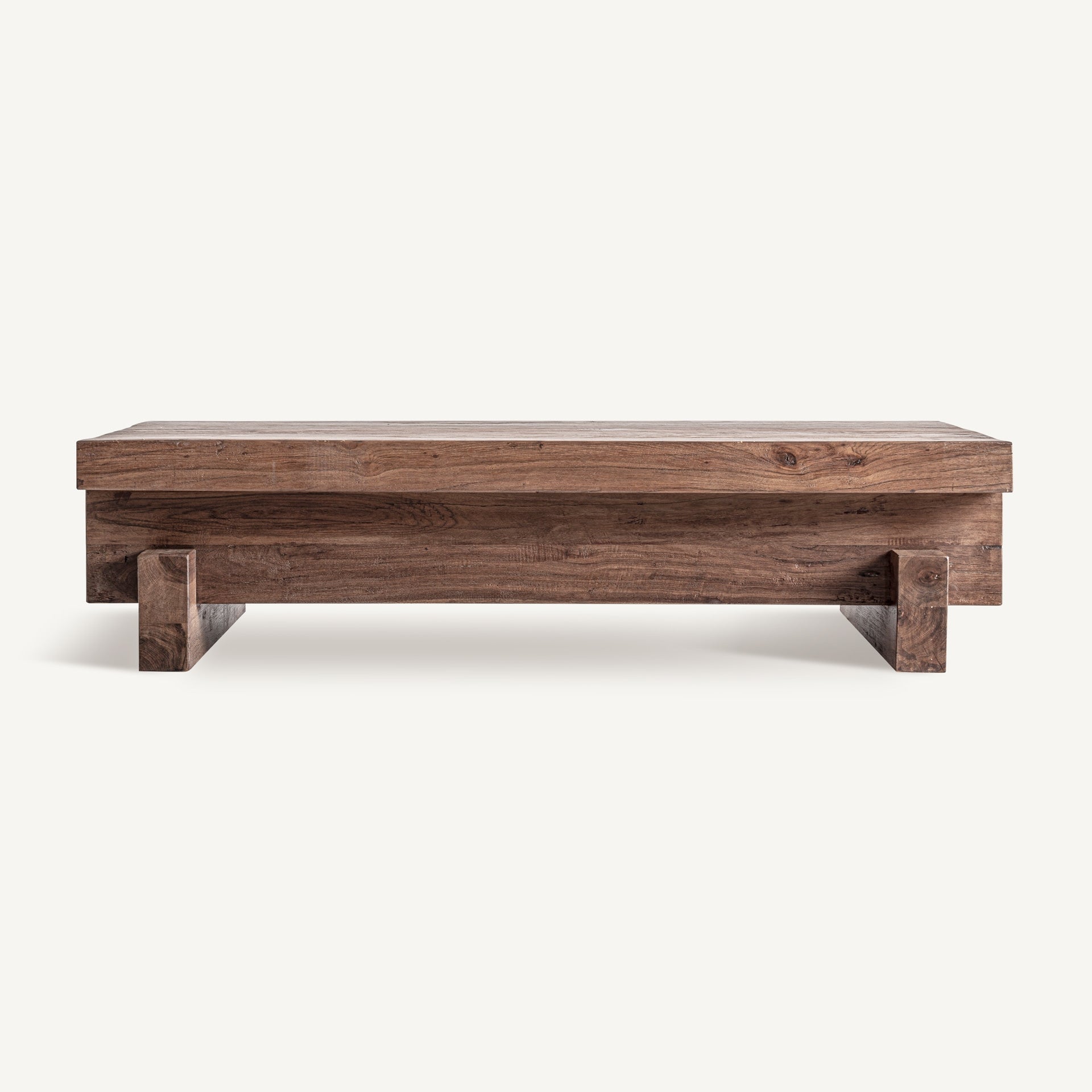 Table basse rectangulaire en bois récupéré | VICAL Brutaliste | REMO-HOME, mobilier design et décoration d'intérieur