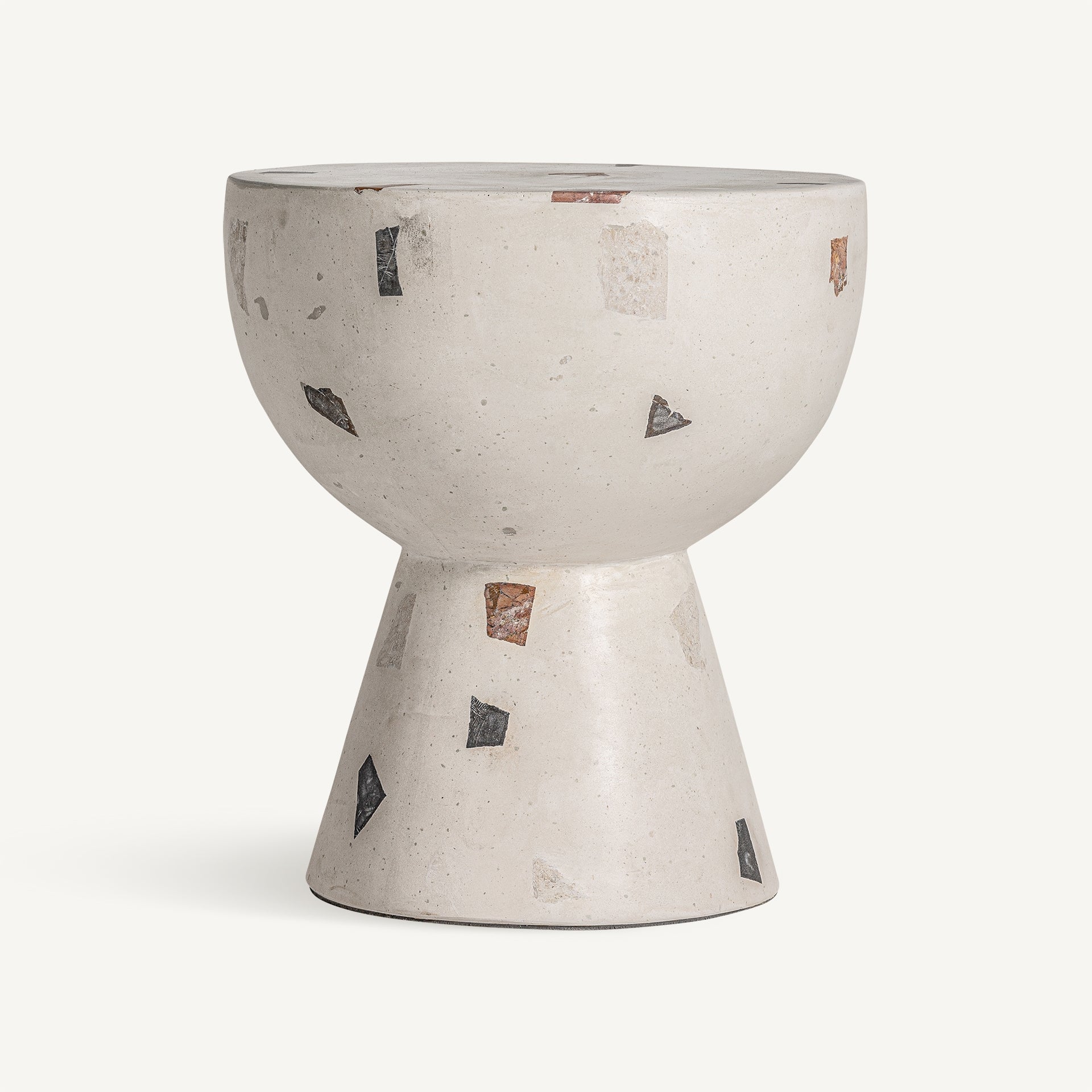 Table basse rond terrazzo blanc | VICAL Massa | REMO-HOME, mobilier design et décoration d'intérieur