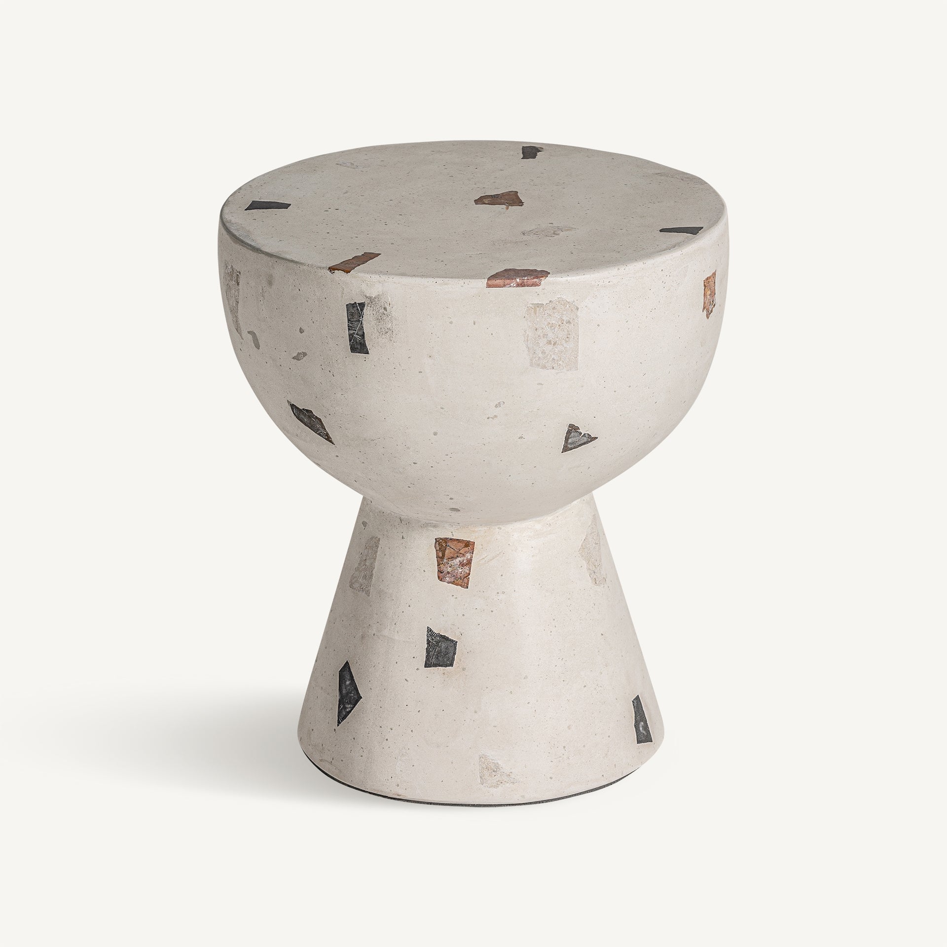 Table basse rond terrazzo blanc | VICAL Massa | REMO-HOME, mobilier design et décoration d'intérieur