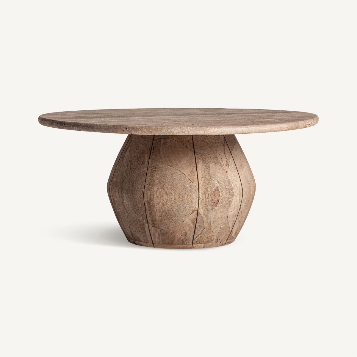 Table basse ronde en manguier | VICAL Jacquard | REMO-HOME, mobilier design et décoration d'intérieur