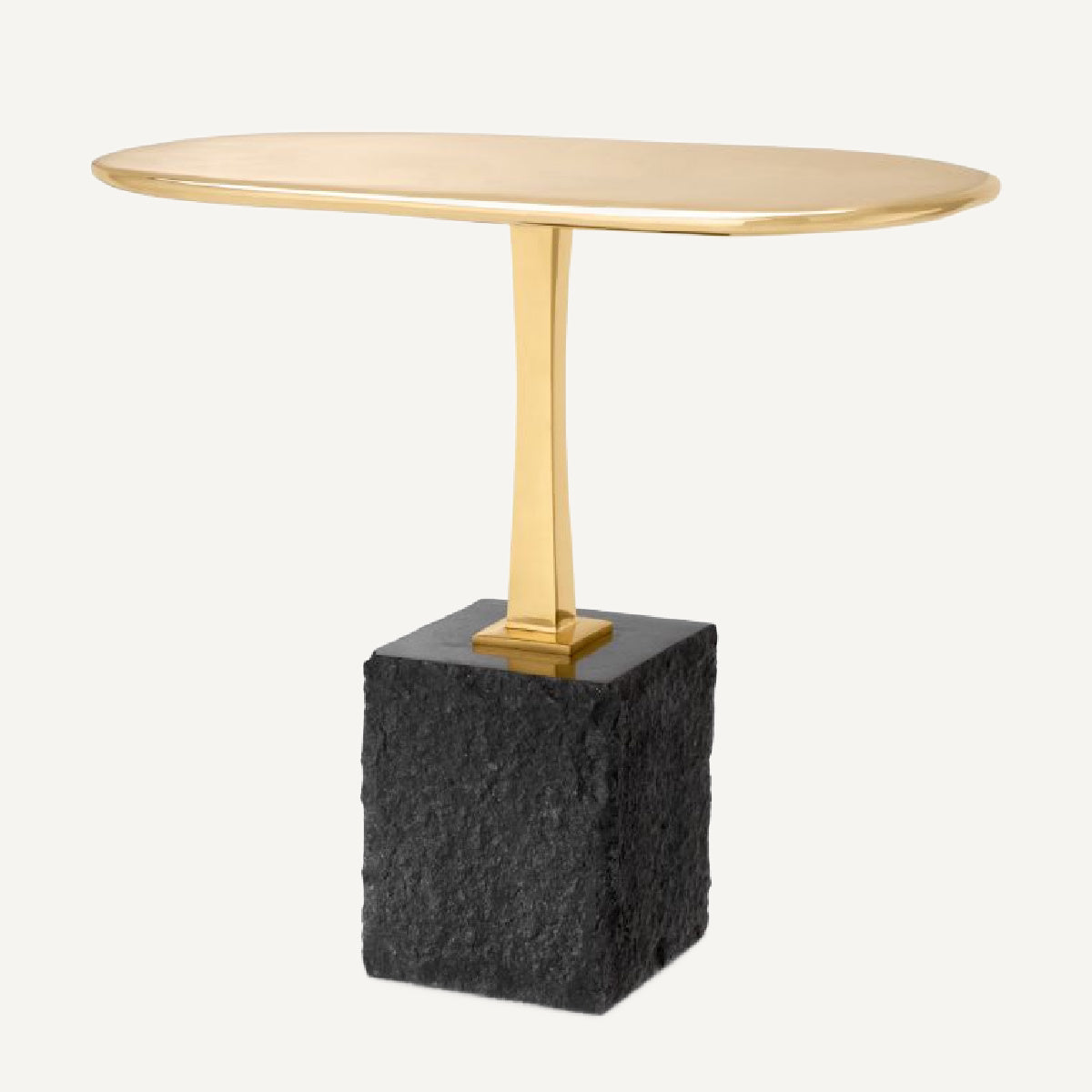 Table d'appoint dorée en granit noir | Eichholtz Kayan L | REMO-HOME, mobilier et décoration d'intérieur