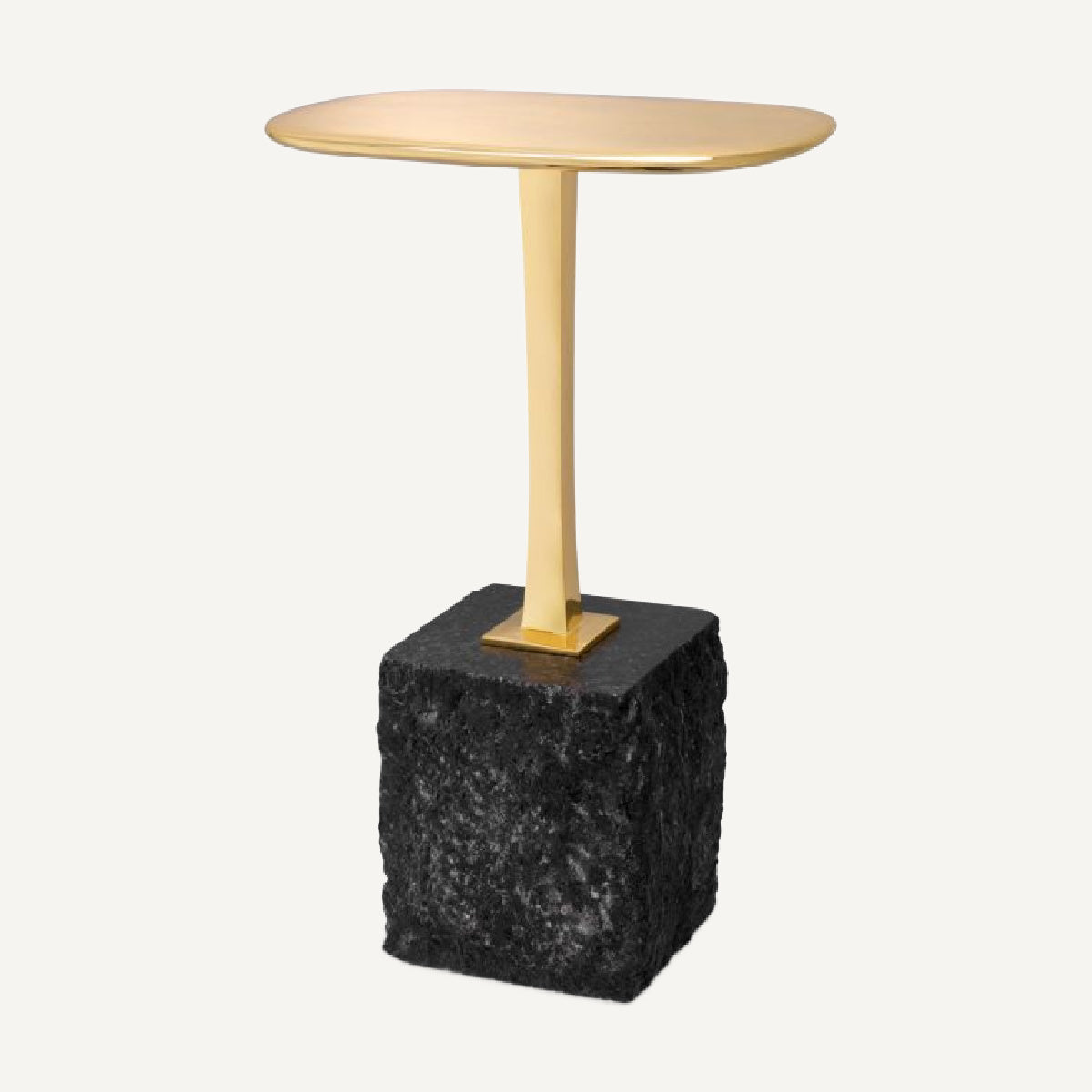 Table d'appoint dorée en granit noir | Eichholtz Kayan S | REMO-HOME, mobilier et décoration d'intérieur