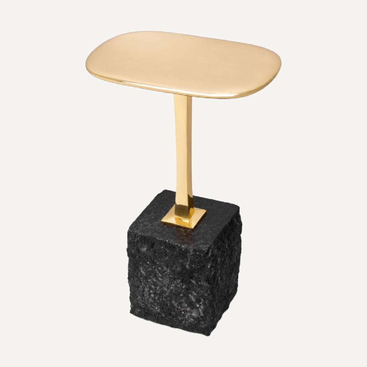 Table d'appoint dorée en granit noir | Eichholtz Kayan S | REMO-HOME, mobilier et décoration d'intérieur
