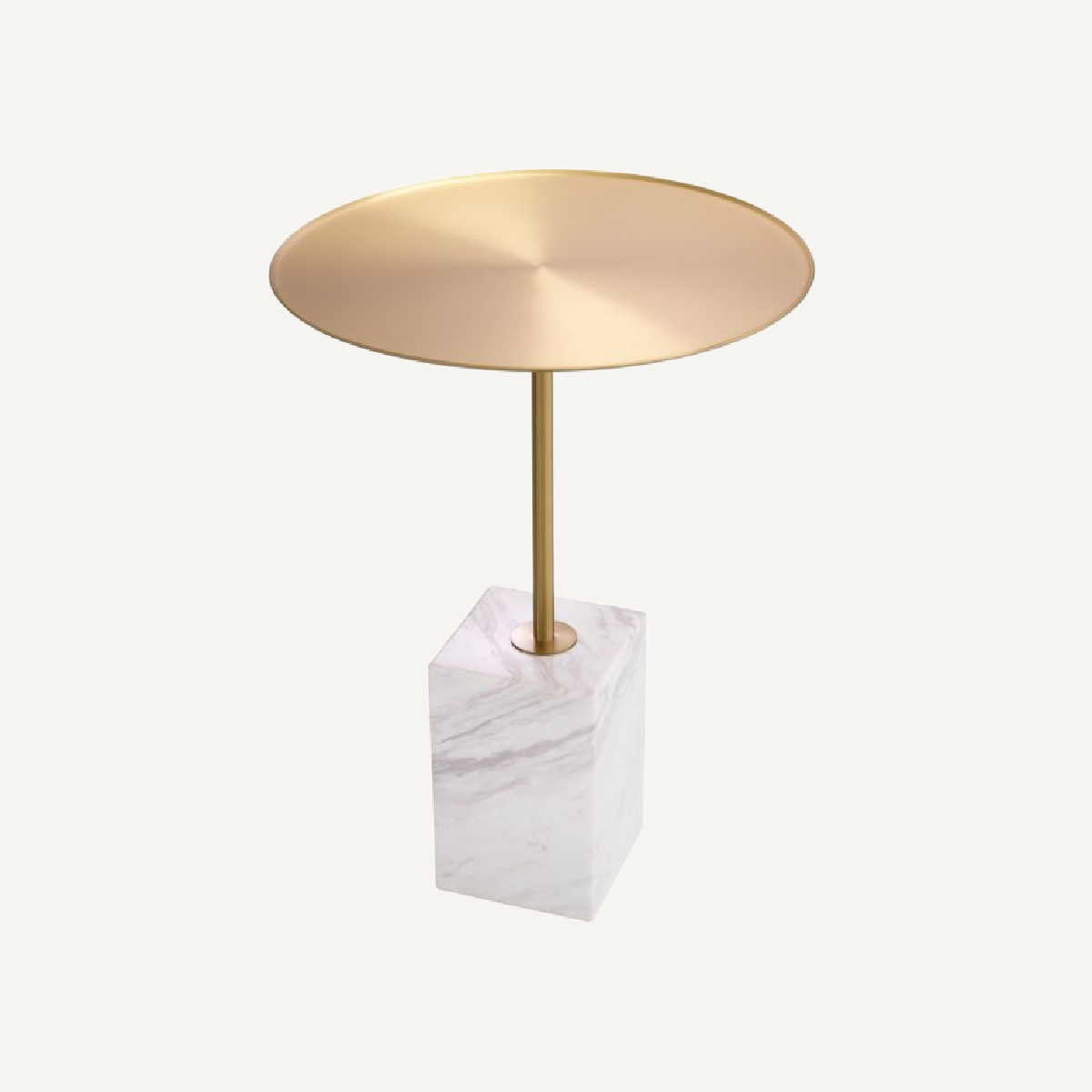 Table d'appoint dorée en marbre blanc | Eichholtz Cole | REMO-HOME, mobilier et décoration d'intérieur