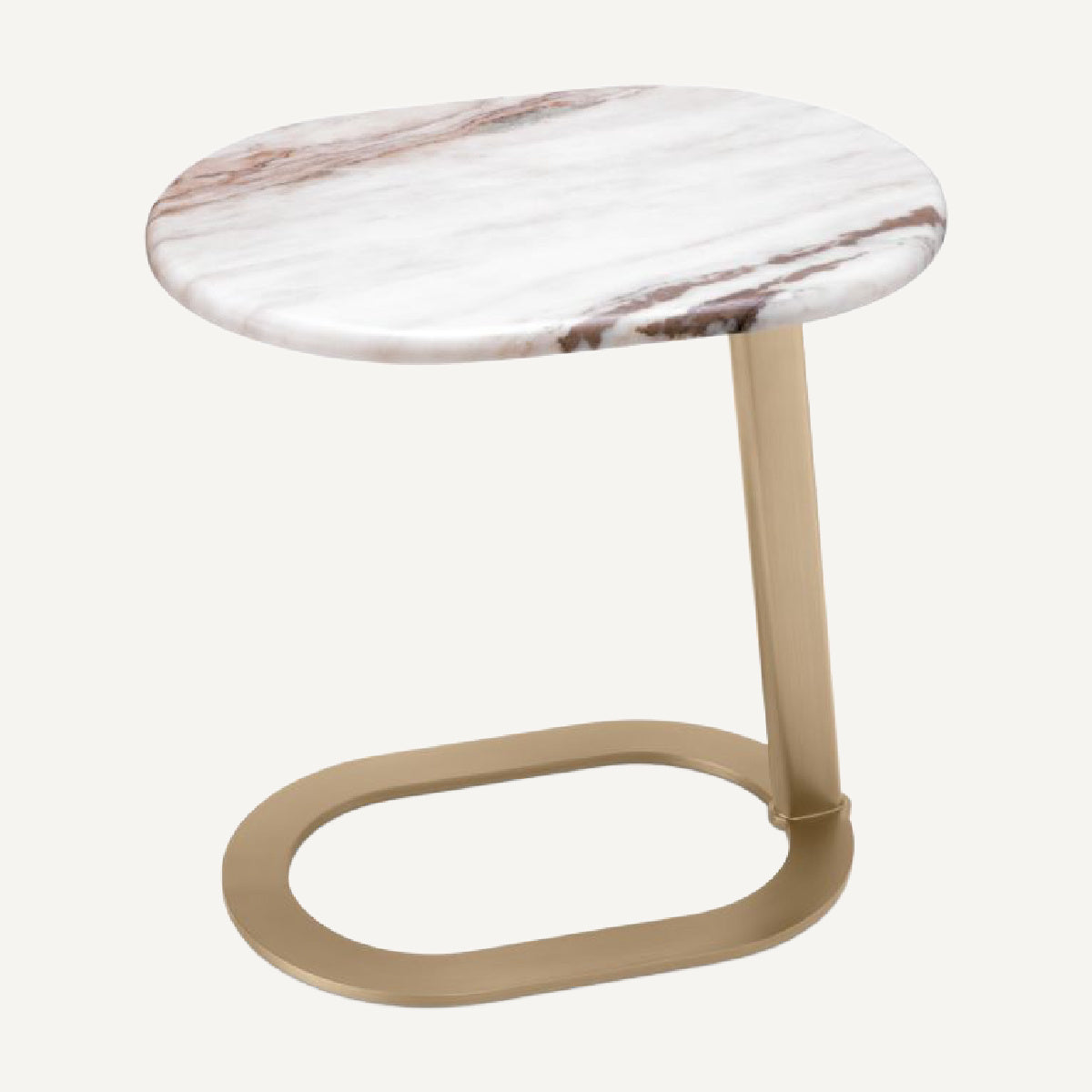 Table d'appoint dorée en marbre blanc | Eichholtz Oyo | REMO-HOME, mobilier et décoration d'intérieur