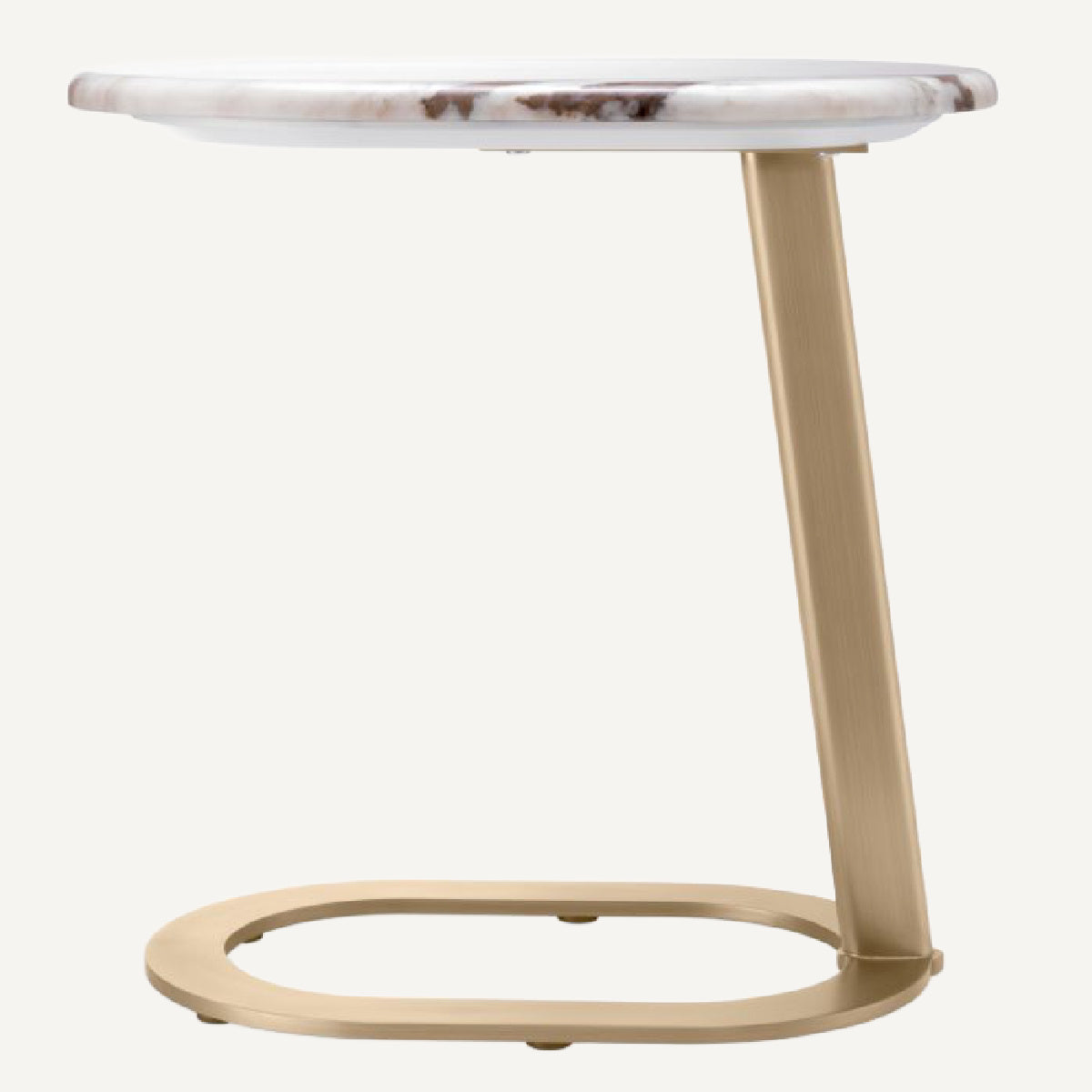 Table d'appoint dorée en marbre blanc | Eichholtz Oyo | REMO-HOME, mobilier et décoration d'intérieur