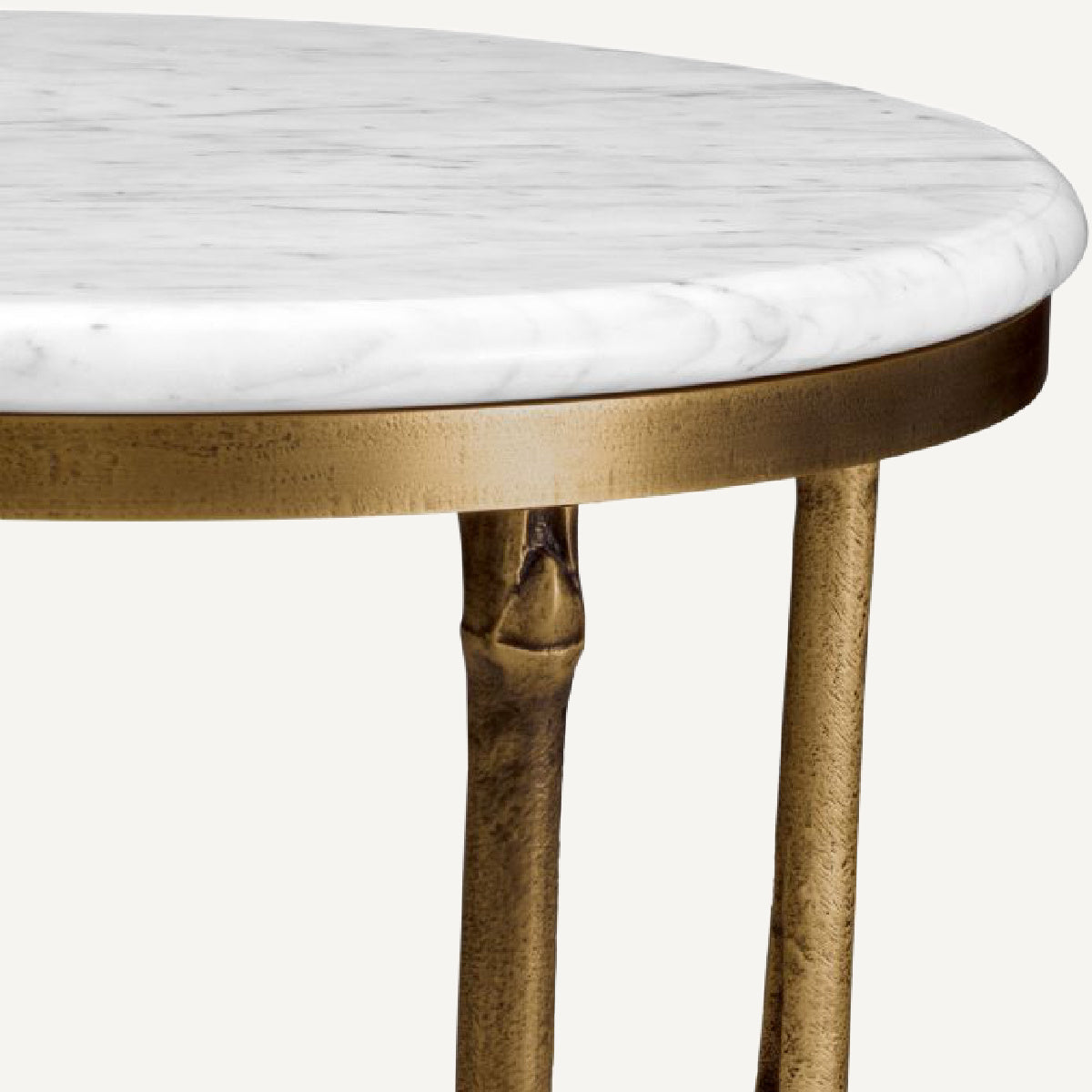 Table d'appoint dorée en marbre blanc | Eichholtz Pigna | REMO-HOME, mobilier et décoration d'intérieur