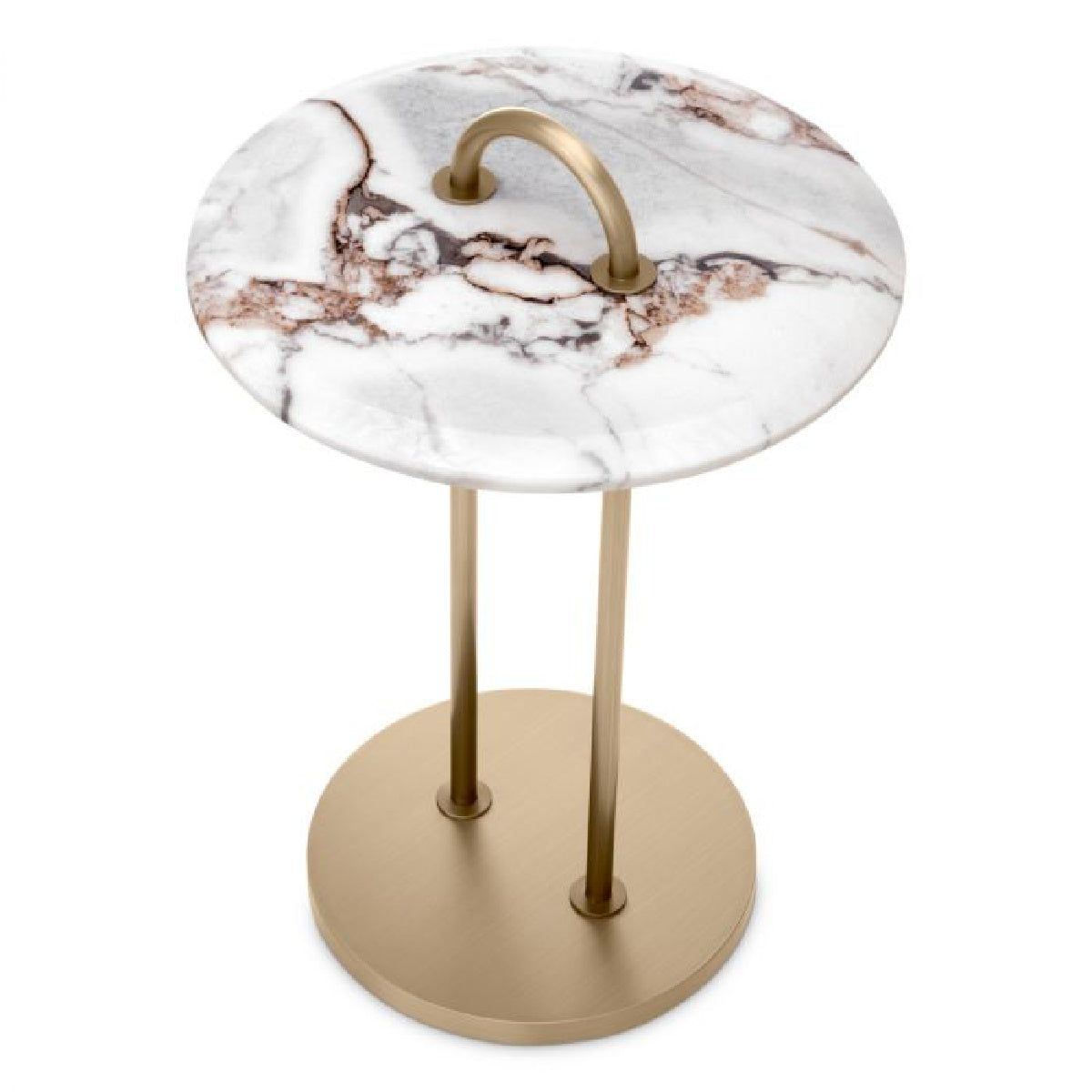 Table d'appoint dorée en marbre blanc | Eichholtz Zappa | REMO-HOME, mobilier et décoration d'intérieur