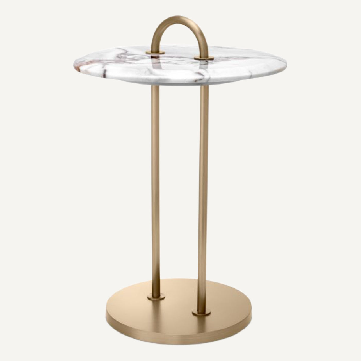 Table d'appoint dorée en marbre blanc | Eichholtz Zappa | REMO-HOME, mobilier et décoration d'intérieur