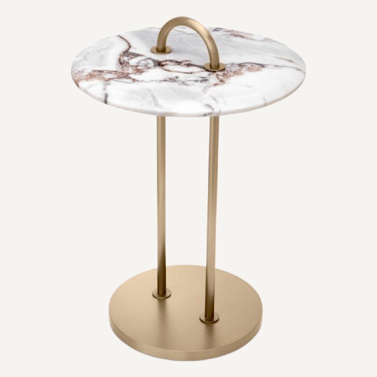 Table d'appoint dorée en marbre blanc | Eichholtz Zappa | REMO-HOME, mobilier et décoration d'intérieur
