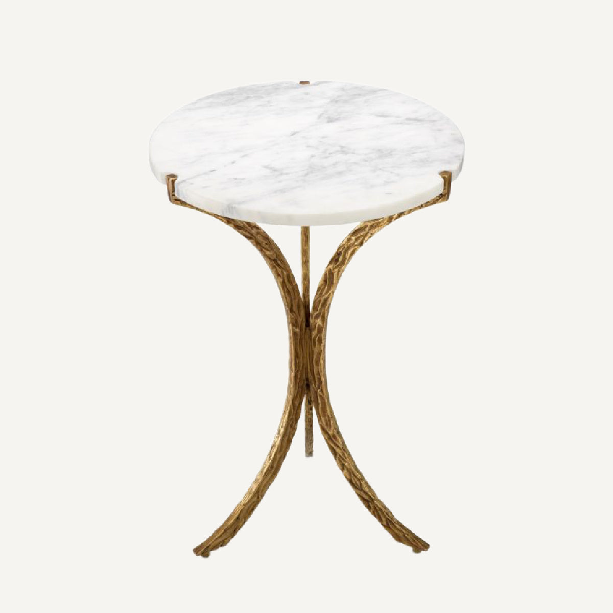 Table d'appoint dorée en verre blanche | Eichholtz Emmeline | REMO-HOME, mobilier et décoration d'intérieur
