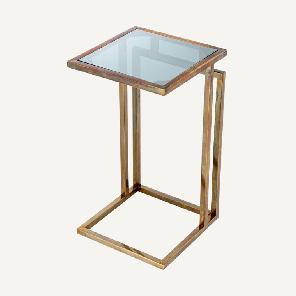 Table d'appoint dorée en verre fumé | Eichholtz Marcus | REMO-HOME, mobilier et décoration d'intérieur