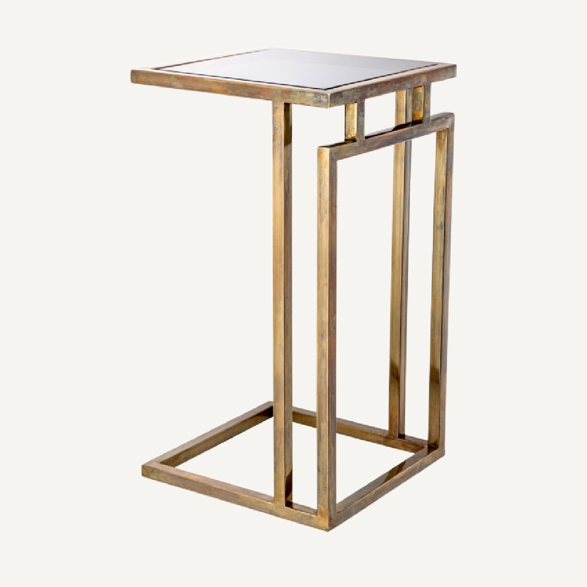 Table d'appoint dorée en verre fumé | Eichholtz Marcus | REMO-HOME, mobilier et décoration d'intérieur