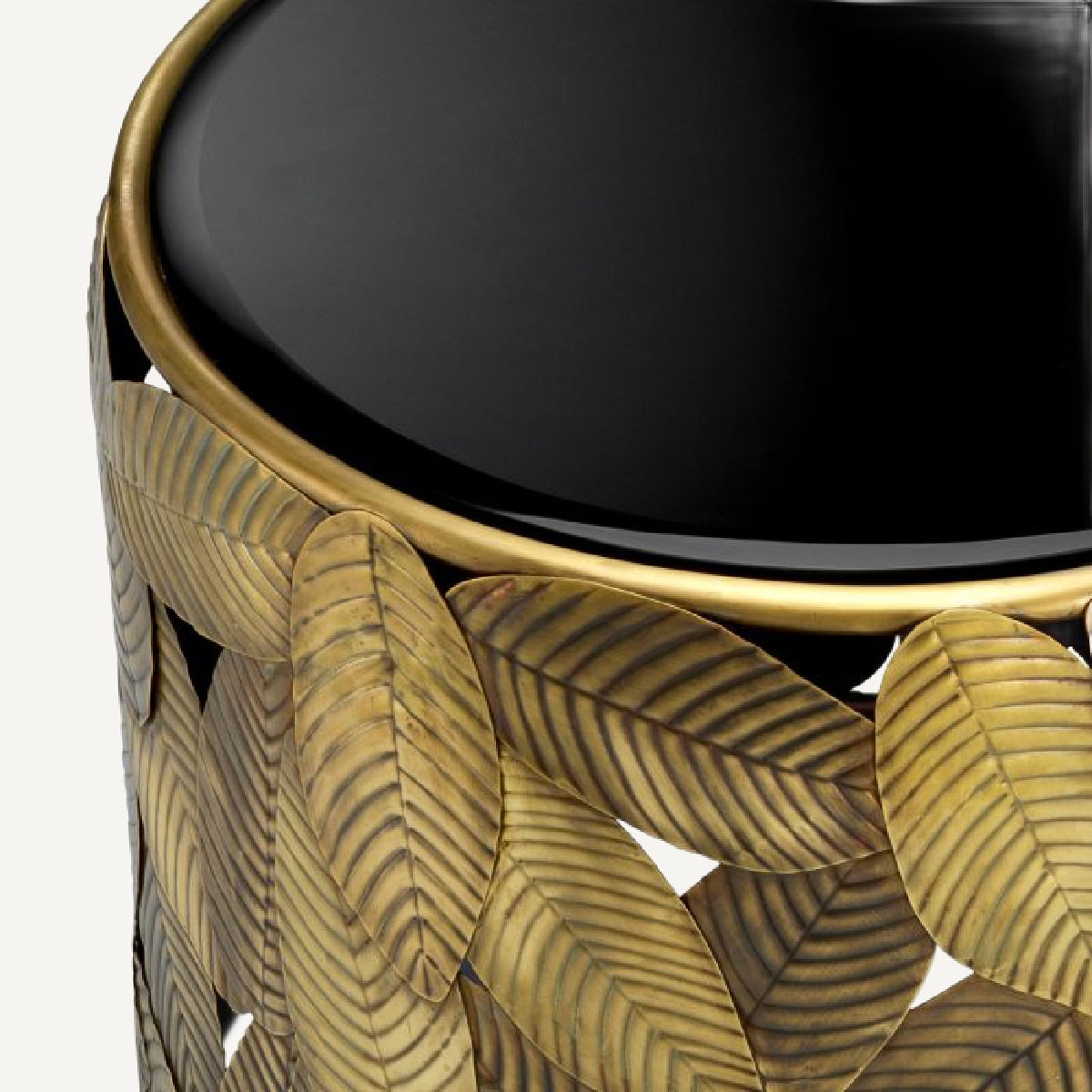 Table d'appoint dorée en verre noir | Eichholtz Botanico | REMO-HOME, mobilier et décoration d'intérieur