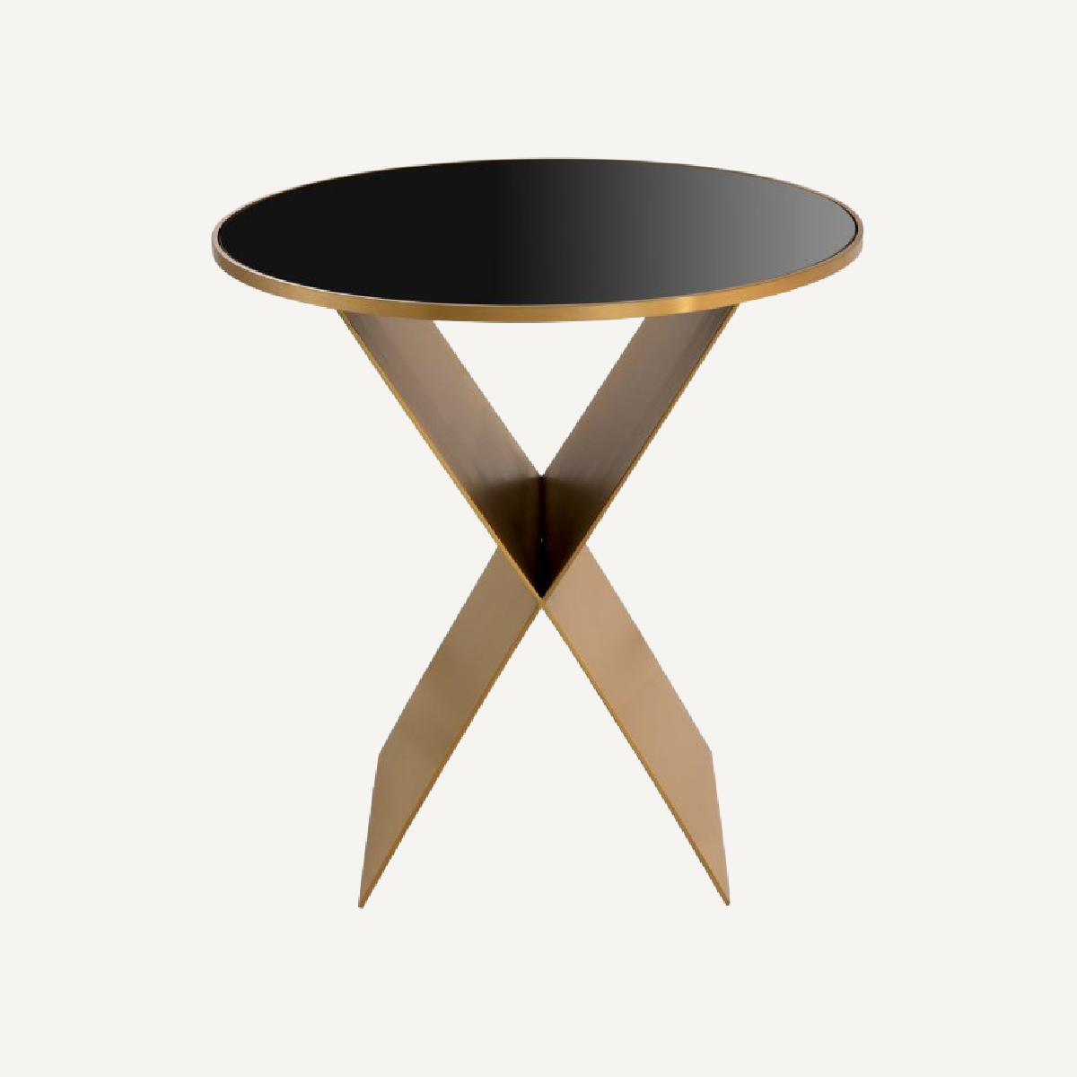 Table d'appoint dorée en verre noir | Eichholtz Fitch S | REMO-HOME, mobilier et décoration d'intérieur