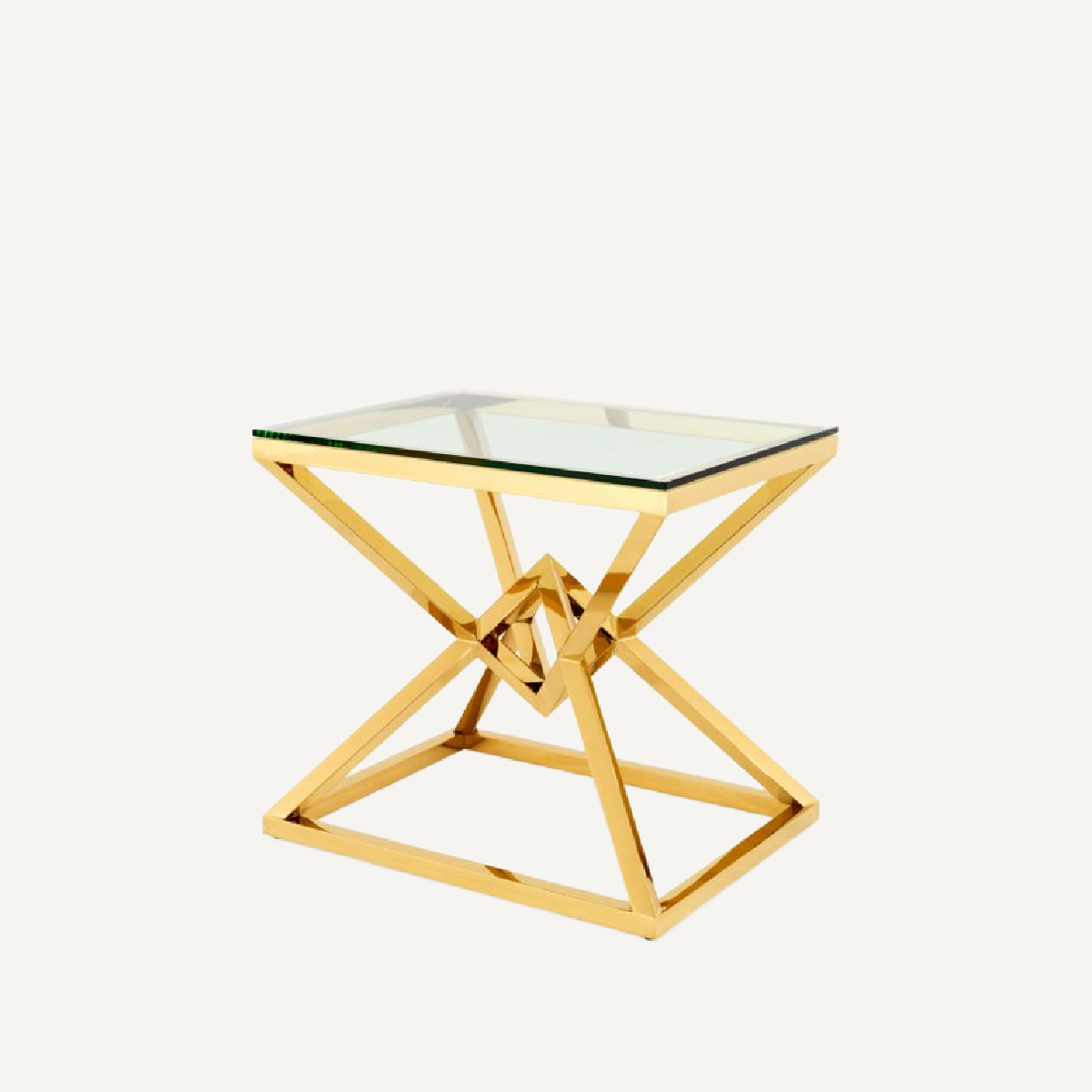 Table d'appoint dorée en verre transparent | Eichholtz Connor | REMO-HOME, mobilier et décoration d'intérieur