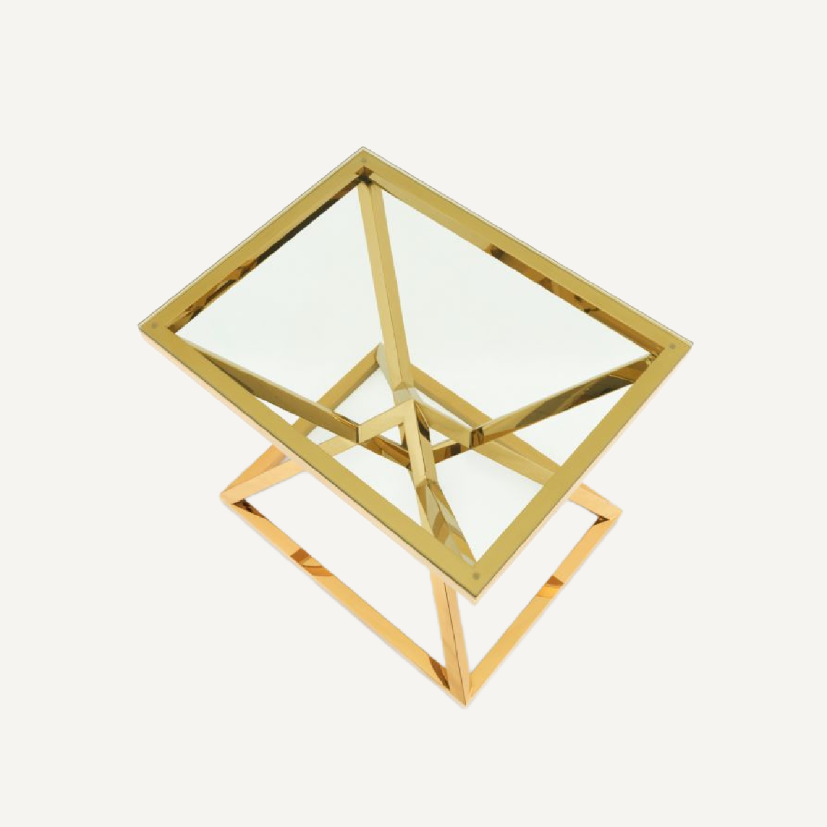 Table d'appoint dorée en verre transparent | Eichholtz Connor | REMO-HOME, mobilier et décoration d'intérieur