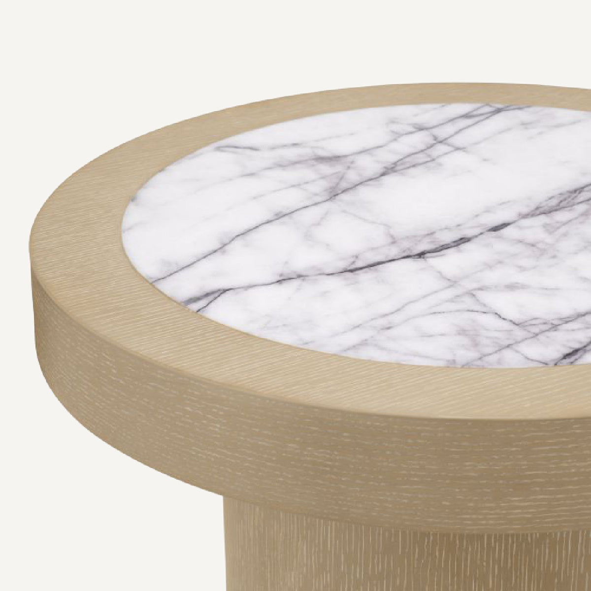 Table d'appoint en chêne et marbre blanc | Eichholtz Presedio | REMO-HOME, mobilier et décoration d'intérieur