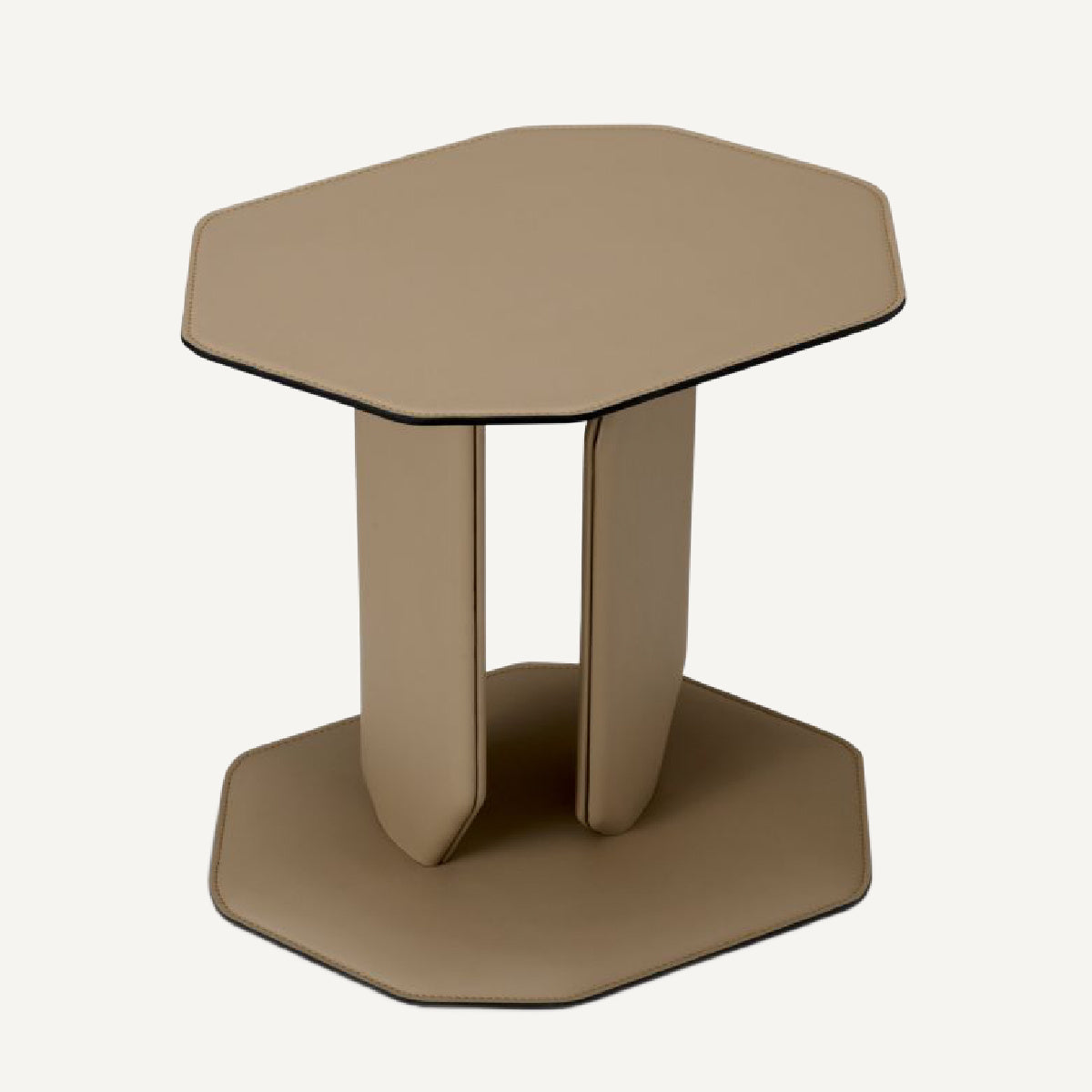 Table d'appoint en cuir marron | Eichholtz Maurizio | REMO-HOME, mobilier et décoration d'intérieur