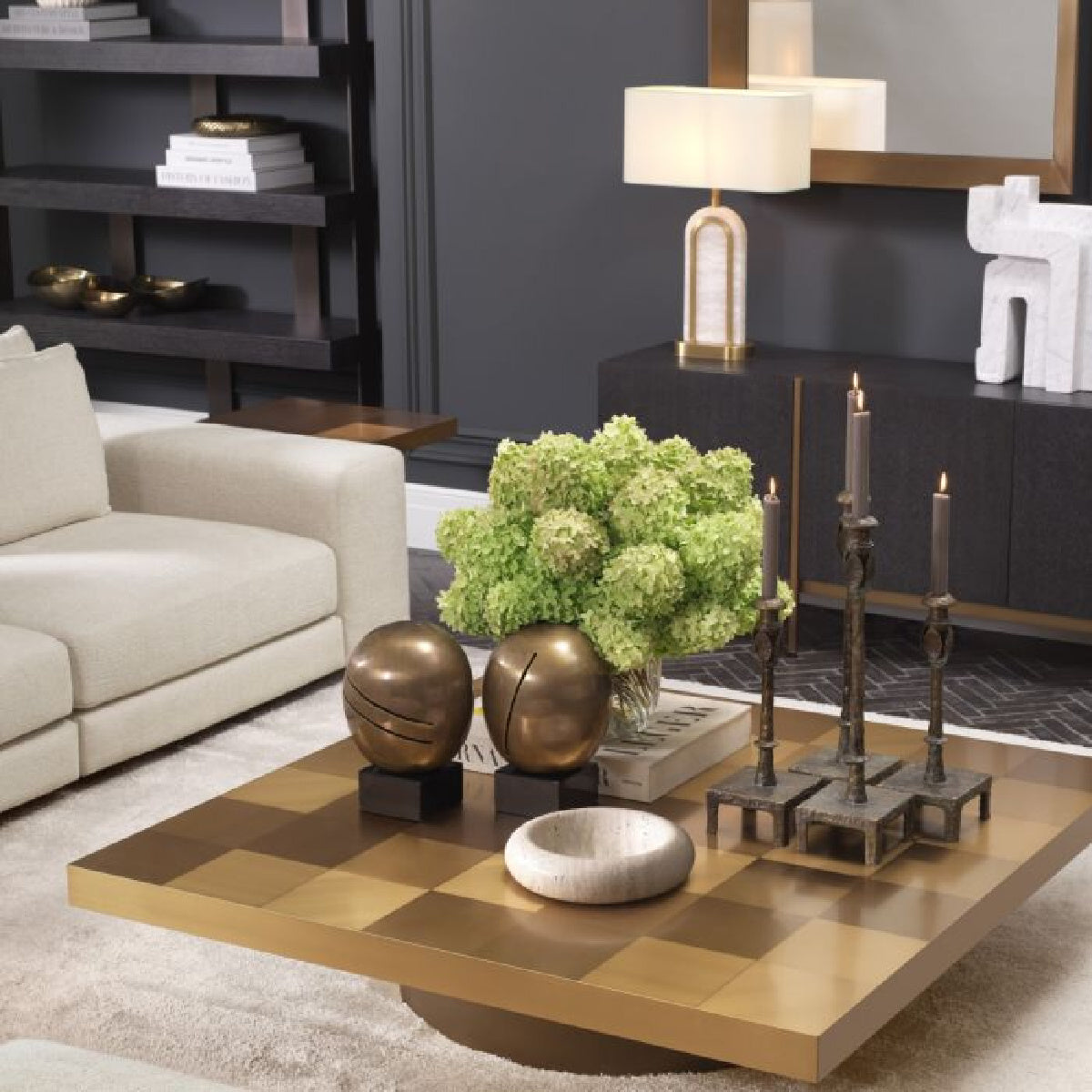 Table d'appoint en laiton brossé | Eichholtz Laporte | REMO-HOME, mobilier et décoration d'intérieur